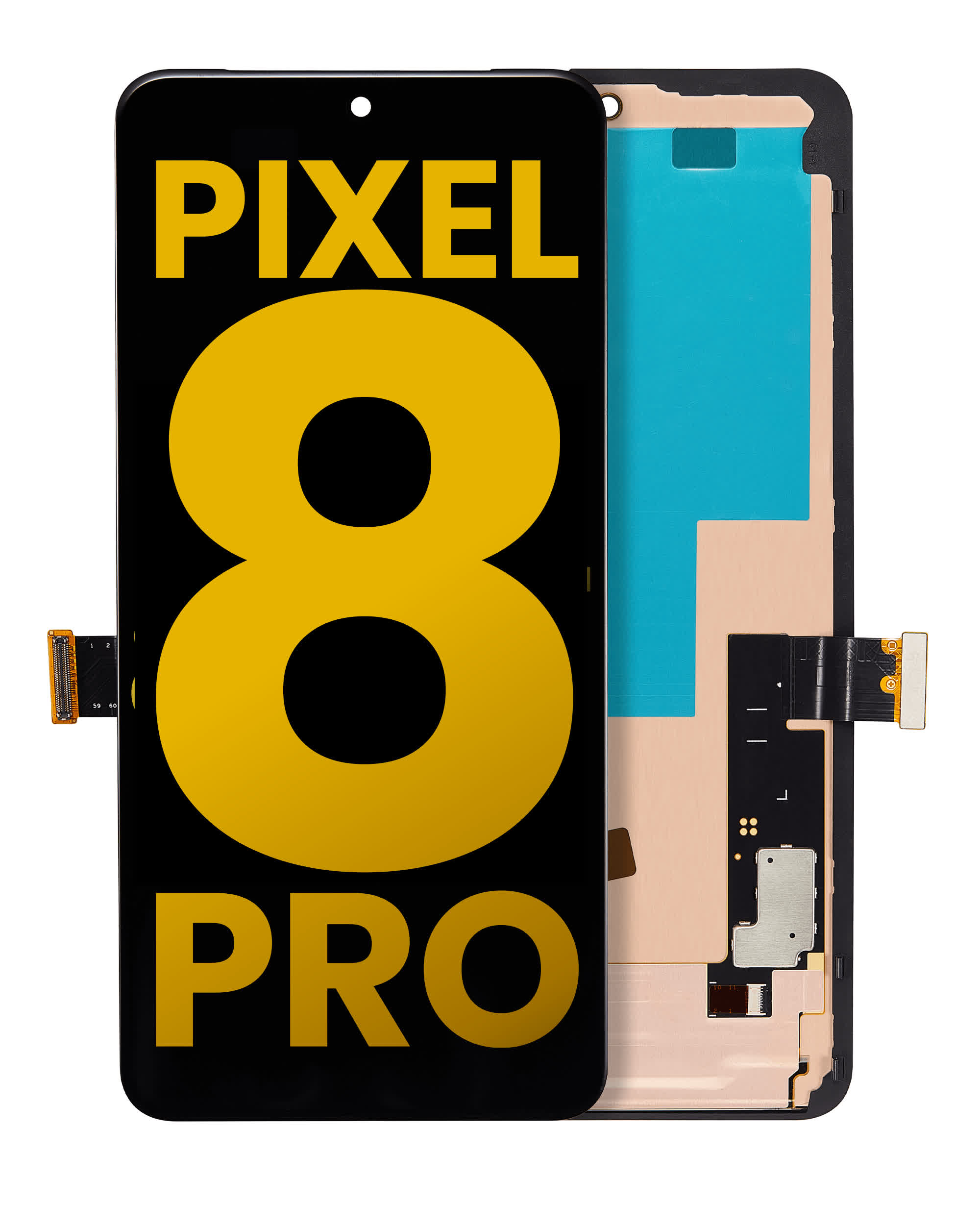 OLED Display mit Rahmen (ohne Fingerprint Sensor) für Google Pixel 8 Pro (professionell aufgearbeitet)