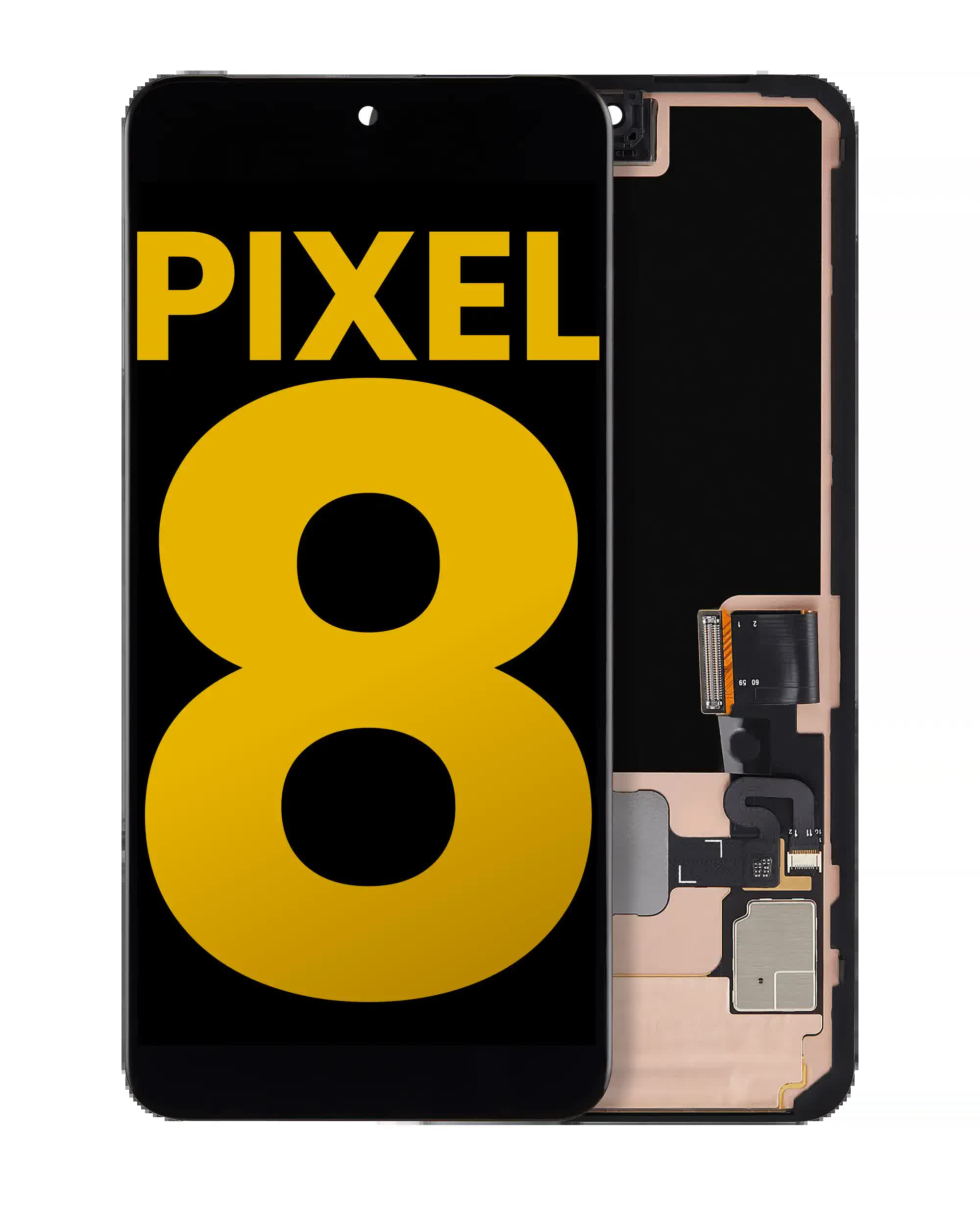 OLED Display mit Rahmen (mit Fingerprint Sensor) für Google Pixel 8 (professionell aufgearbeitet)