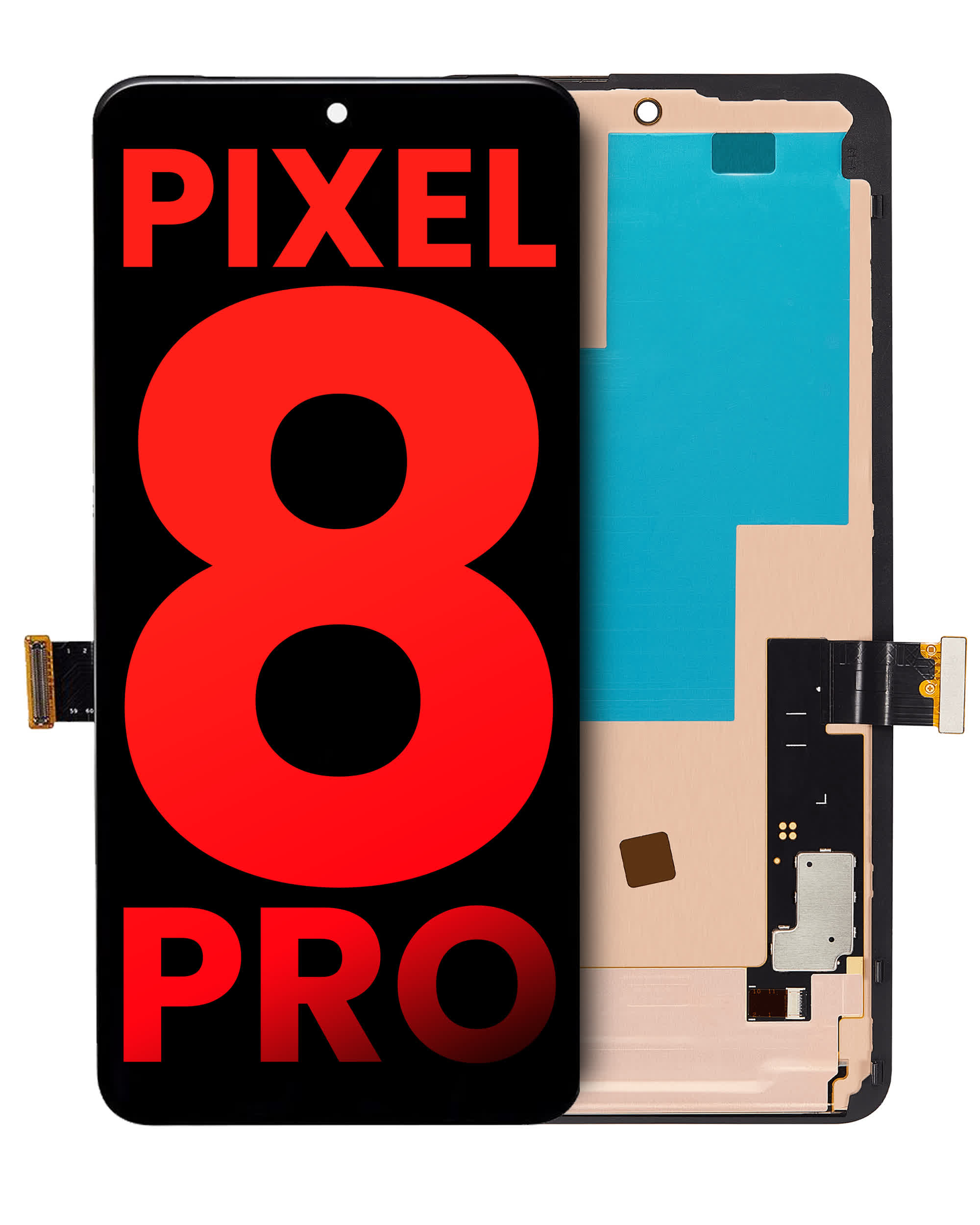 OLED Display mit Rahmen (ohne Fingerprint Sensor) für Google Pixel 8 Pro (Aftermarket Plus)