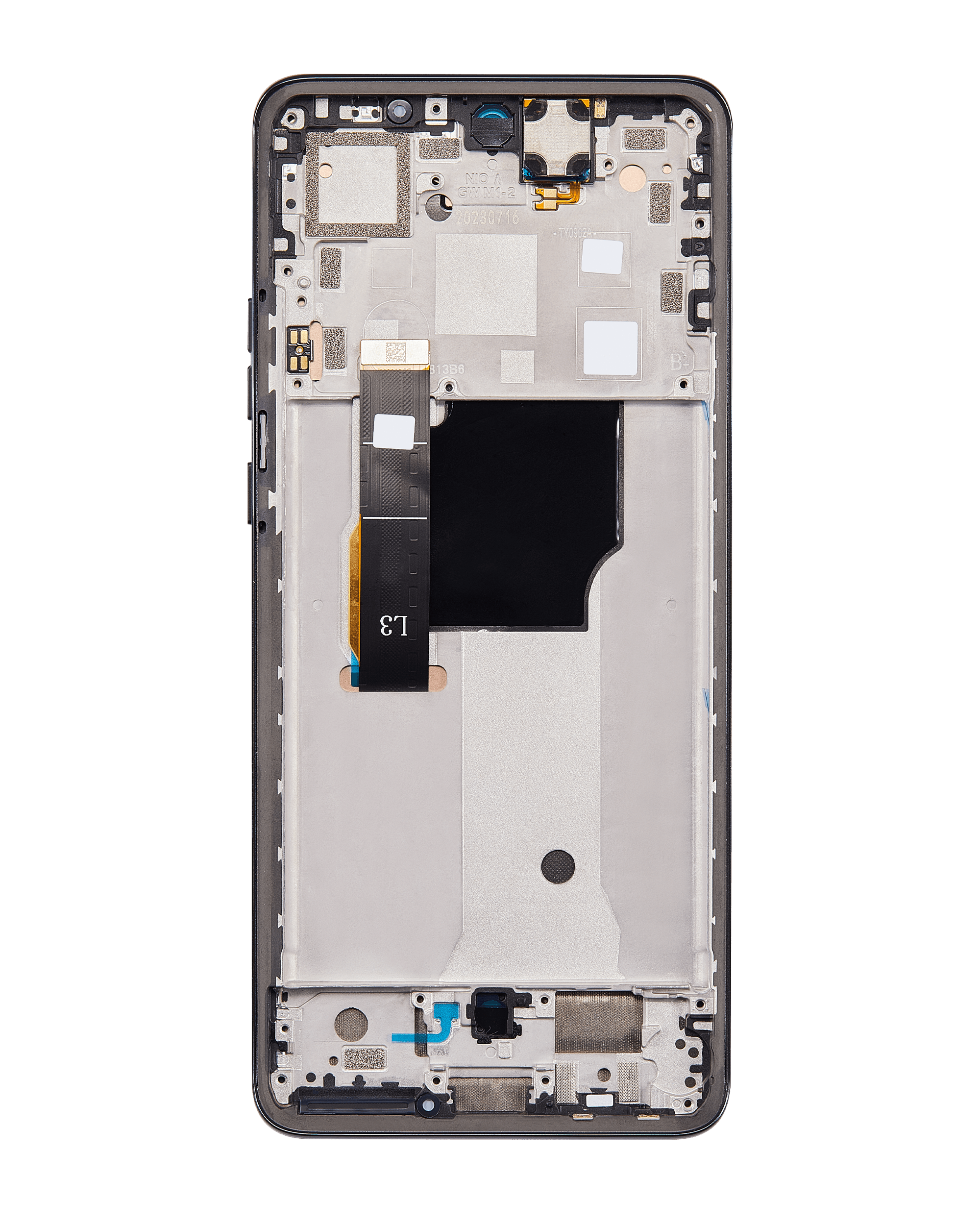 OLED Display mit Rahmen für Motorola Moto Edge 40 Neo (XT2307-1 / 2023) (professionell aufgearbeitet) (Black (Schwarz)) – Bild 3