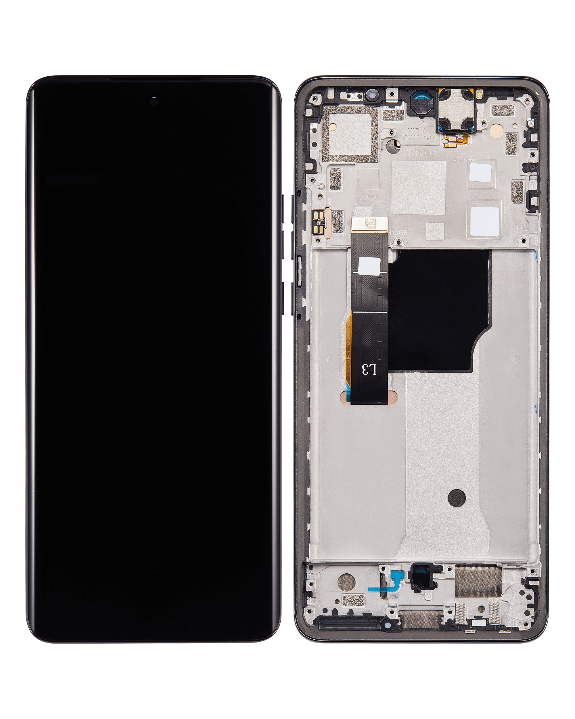 OLED Display mit Rahmen für Motorola Moto Edge 40 Neo (XT2307-1 / 2023) (professionell aufgearbeitet) (Black (Schwarz)) – Bild 4
