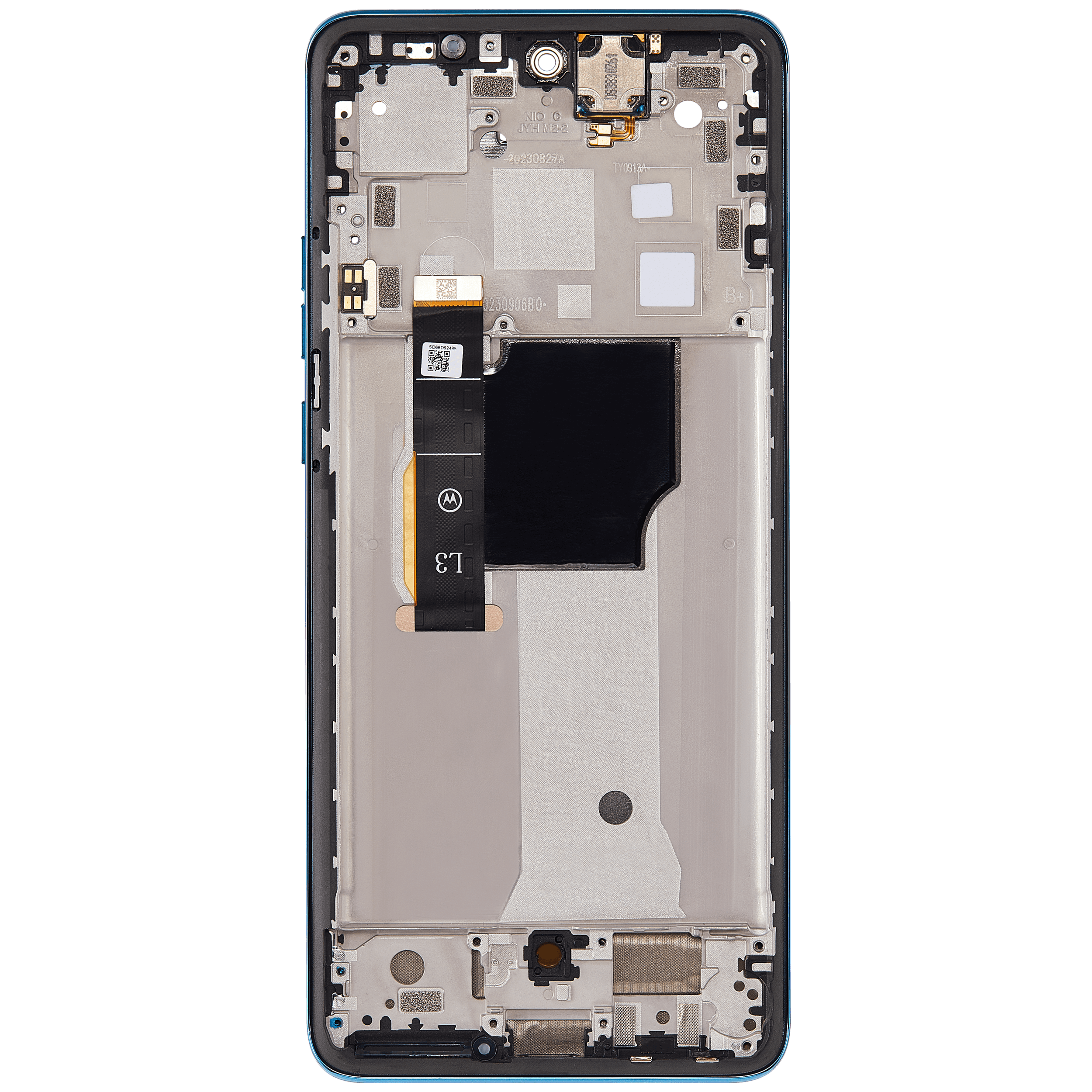 OLED Display mit Rahmen für Motorola Moto Edge 40 Neo (XT2307-1 / 2023) (professionell aufgearbeitet) (Caneel Bay) – Bild 4
