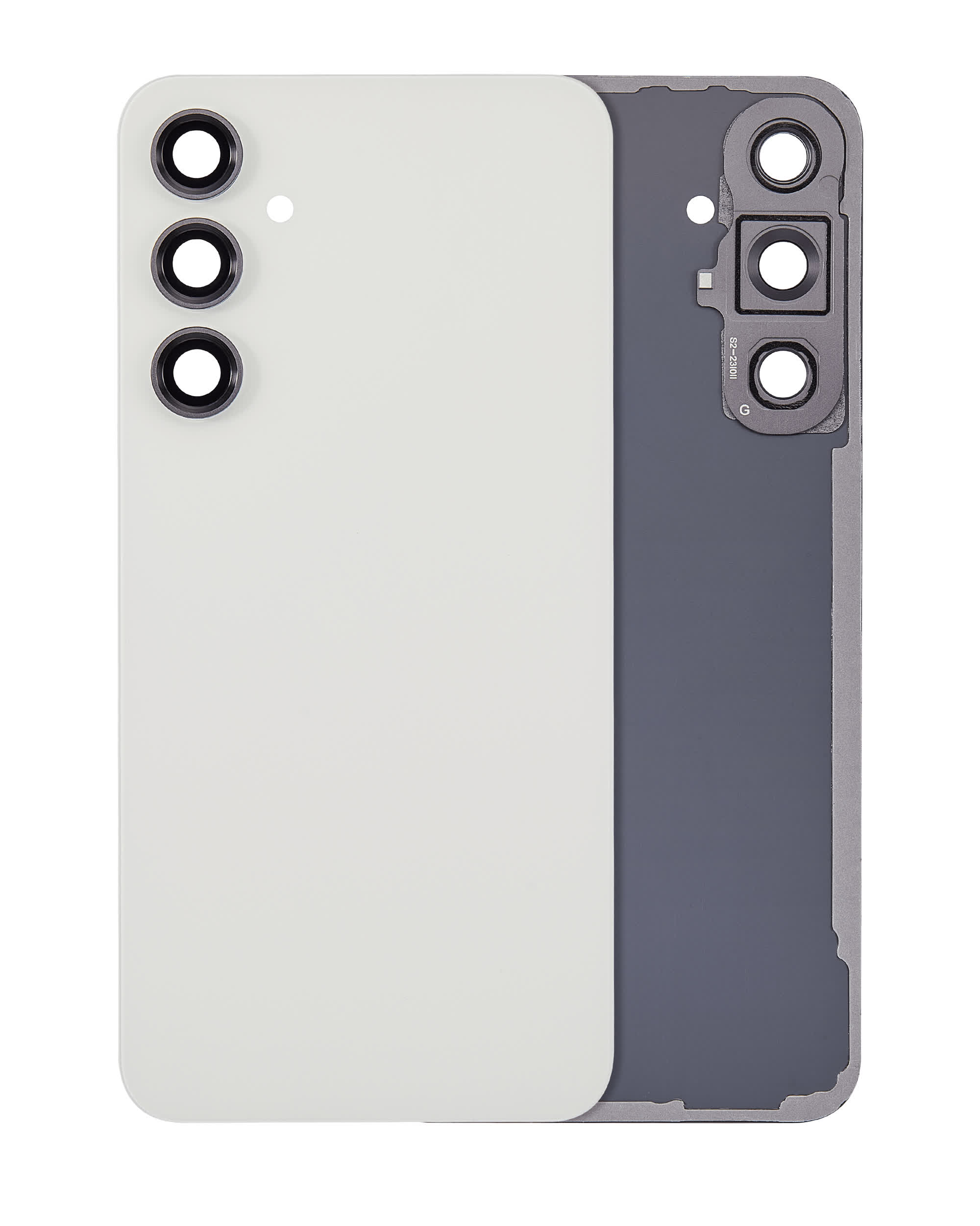 Rückdeckelglas mit Kameraglas für Samsung Galaxy S23 FE 5G (Aftermarket Plus) (Cream)