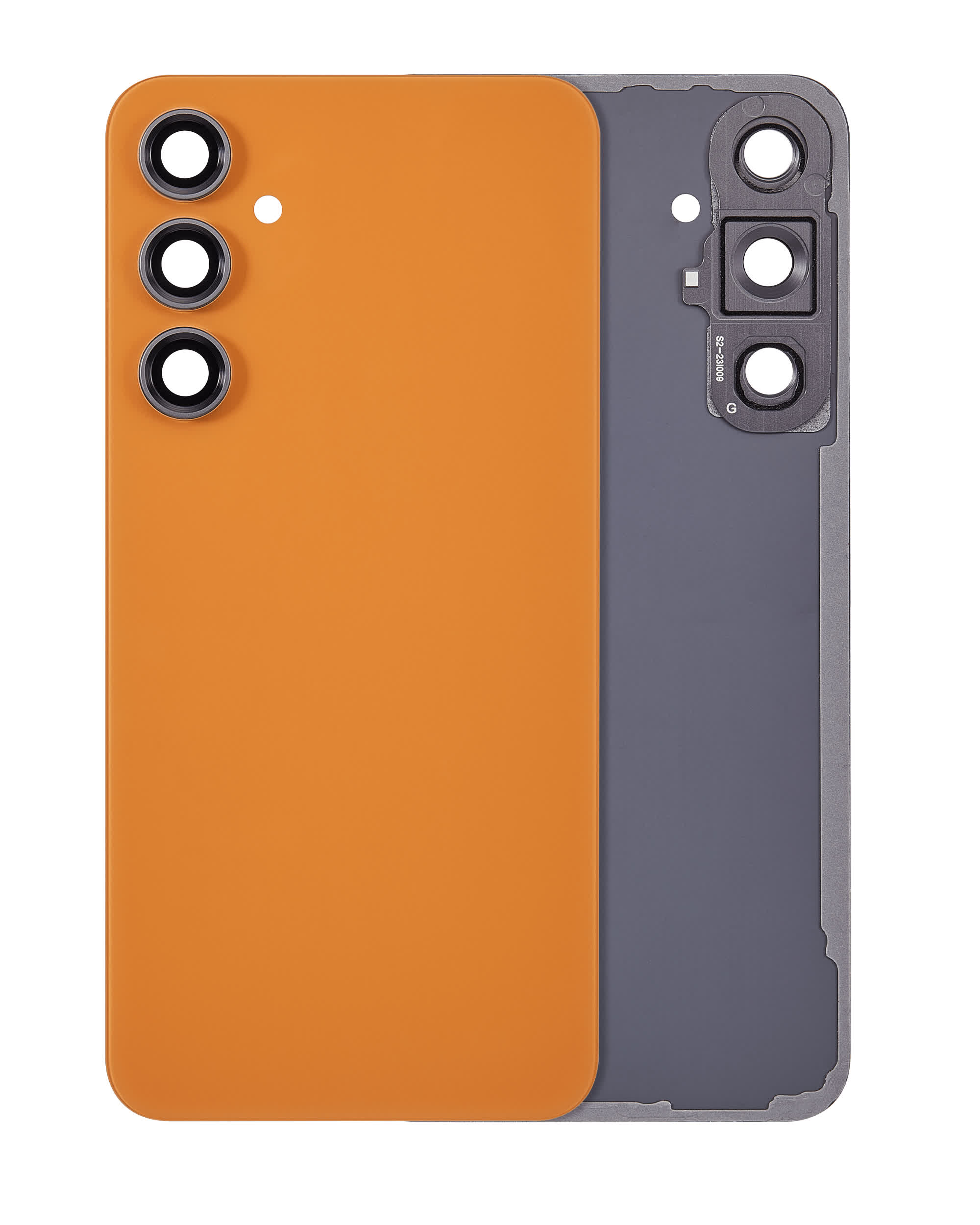 Rückdeckelglas mit Kameraglas für Samsung Galaxy S23 FE 5G (Aftermarket Plus) (Tangerine)