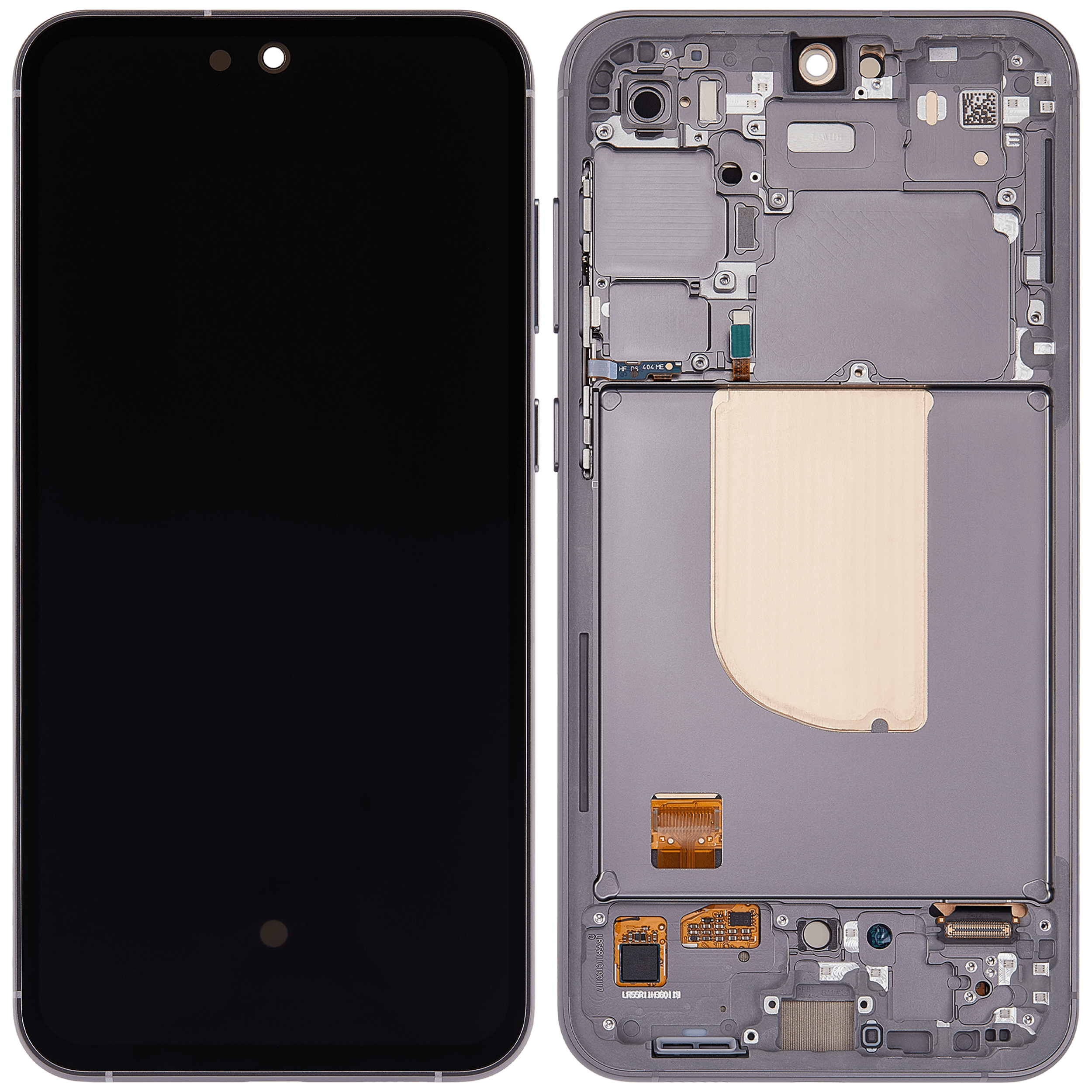OLED Display mit Rahmen für Samsung Galaxy S23 FE 5G (US & International Version) (professionell aufgearbeitet) (Graphite) – Bild 2