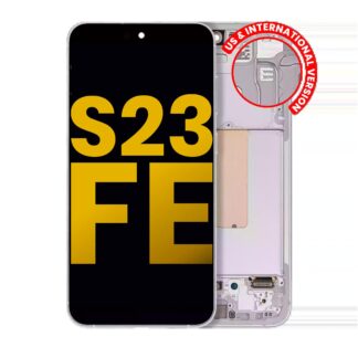 OLED Display mit Rahmen für Samsung Galaxy S23 FE 5G (US & International Version) (professionell aufgearbeitet) (Mint / Cream / Purple / Indigo / Tangerine)