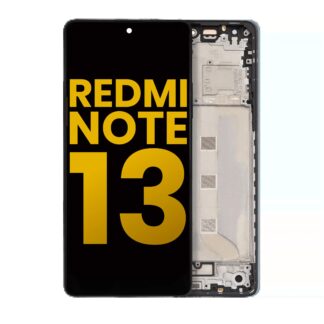 OLED Display mit Rahmen für Xiaomi Redmi Note 13 5G (professionell aufgearbeitet) (Black (Schwarz))