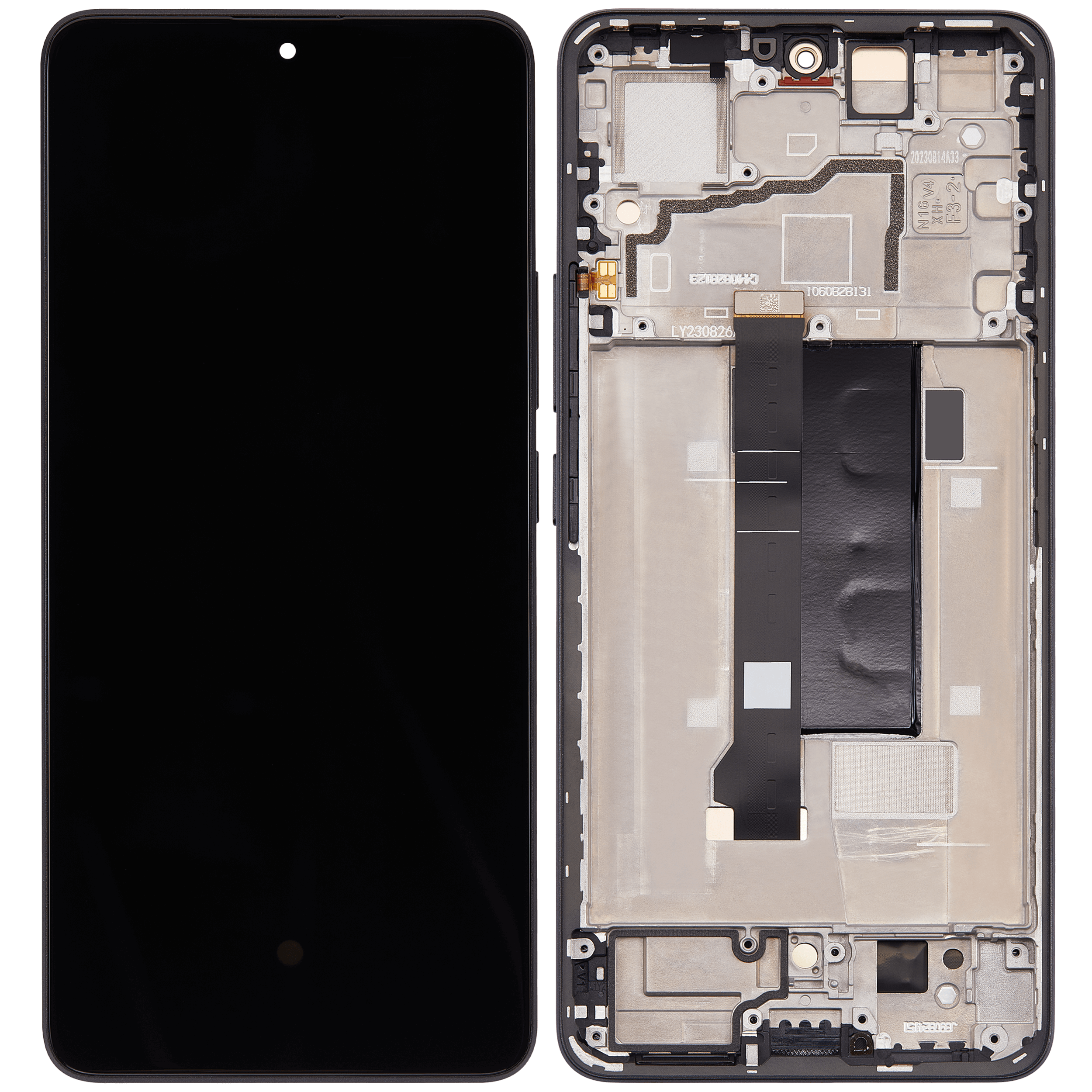 OLED Display mit Rahmen für Xiaomi Redmi Note 13 Pro 5G (professionell aufgearbeitet) (Black (Schwarz)) – Bild 2