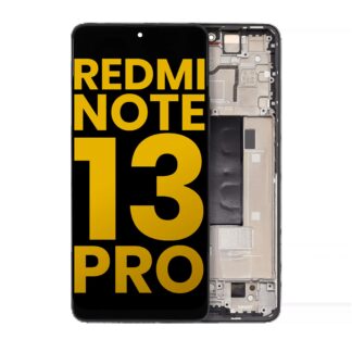 OLED Display mit Rahmen für Xiaomi Redmi Note 13 Pro 5G (professionell aufgearbeitet) (Black (Schwarz))