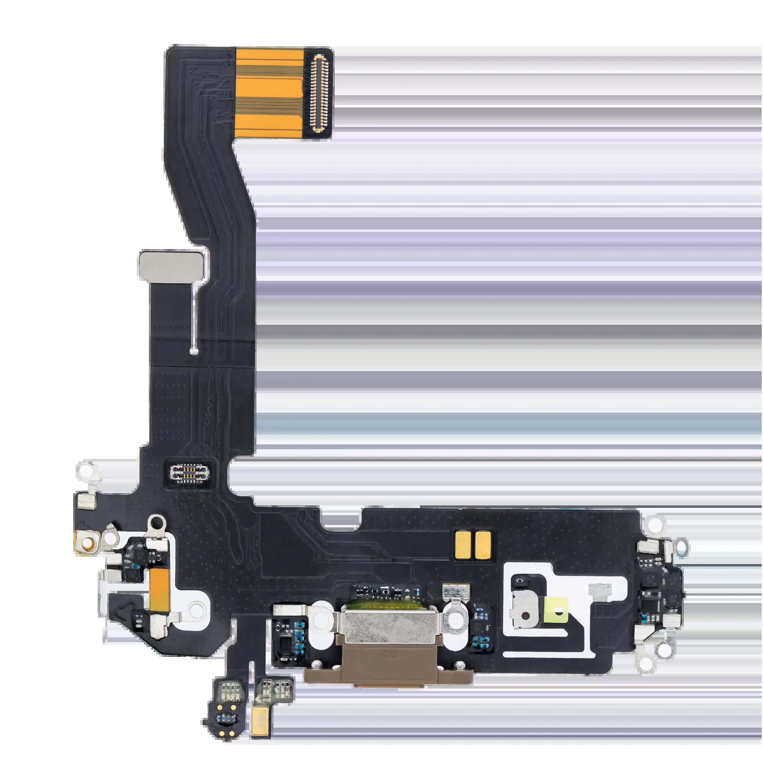 Ladebuchse Flexkabel für iPhone 12 Pro (ausgebautes Originalteil) (Gold)