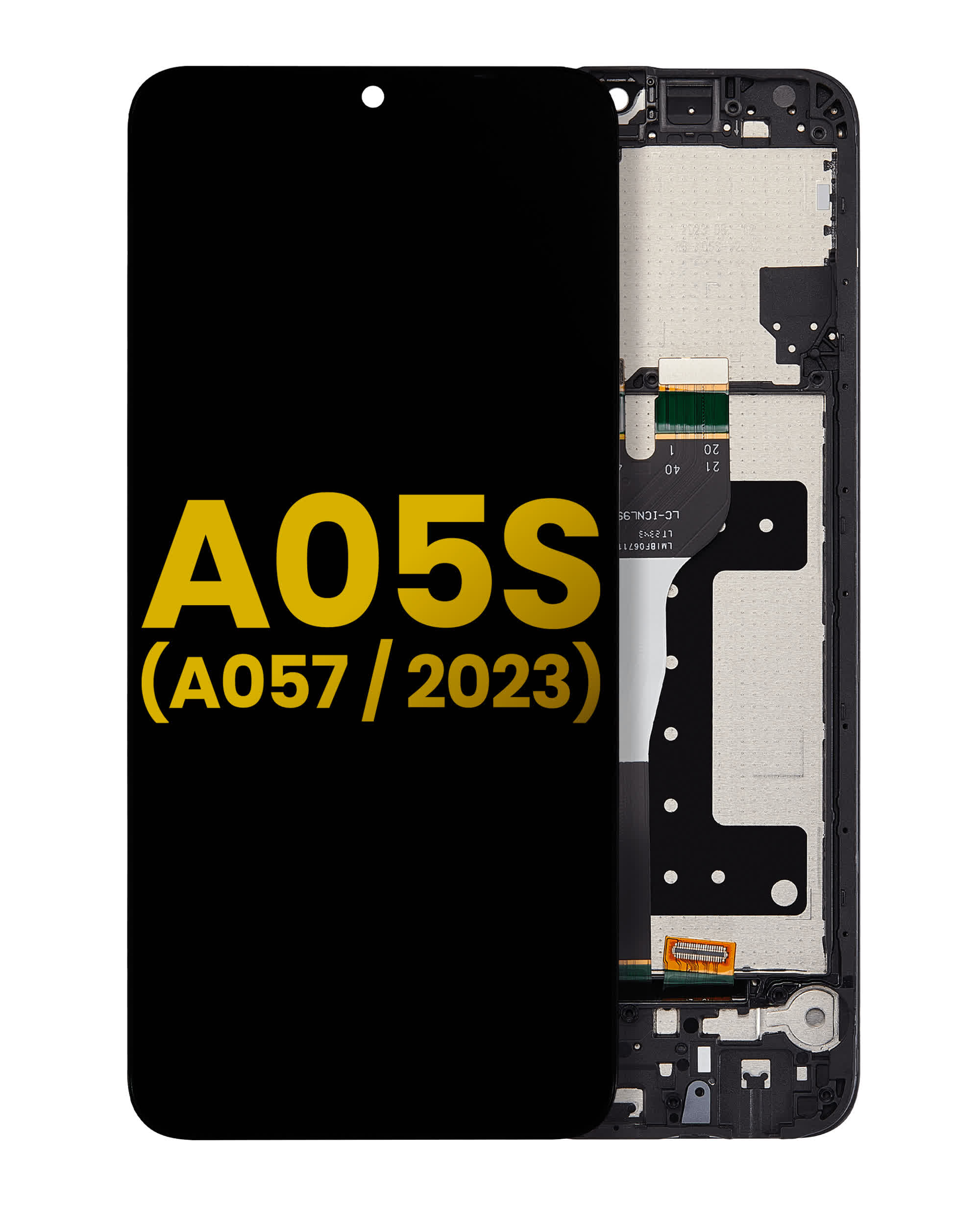 LCD Display mit Rahmen für Samsung Galaxy A05s (A057 / 2023) (professionell aufgearbeitet)