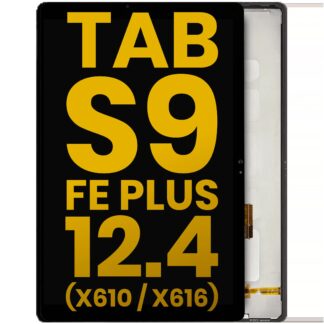 LCD Display ohne Rahmen für Samsung Galaxy Tab S9 FE Plus 12.4" (X610 / X616) (2023) (professionell aufgearbeitet) (Black (Schwarz))