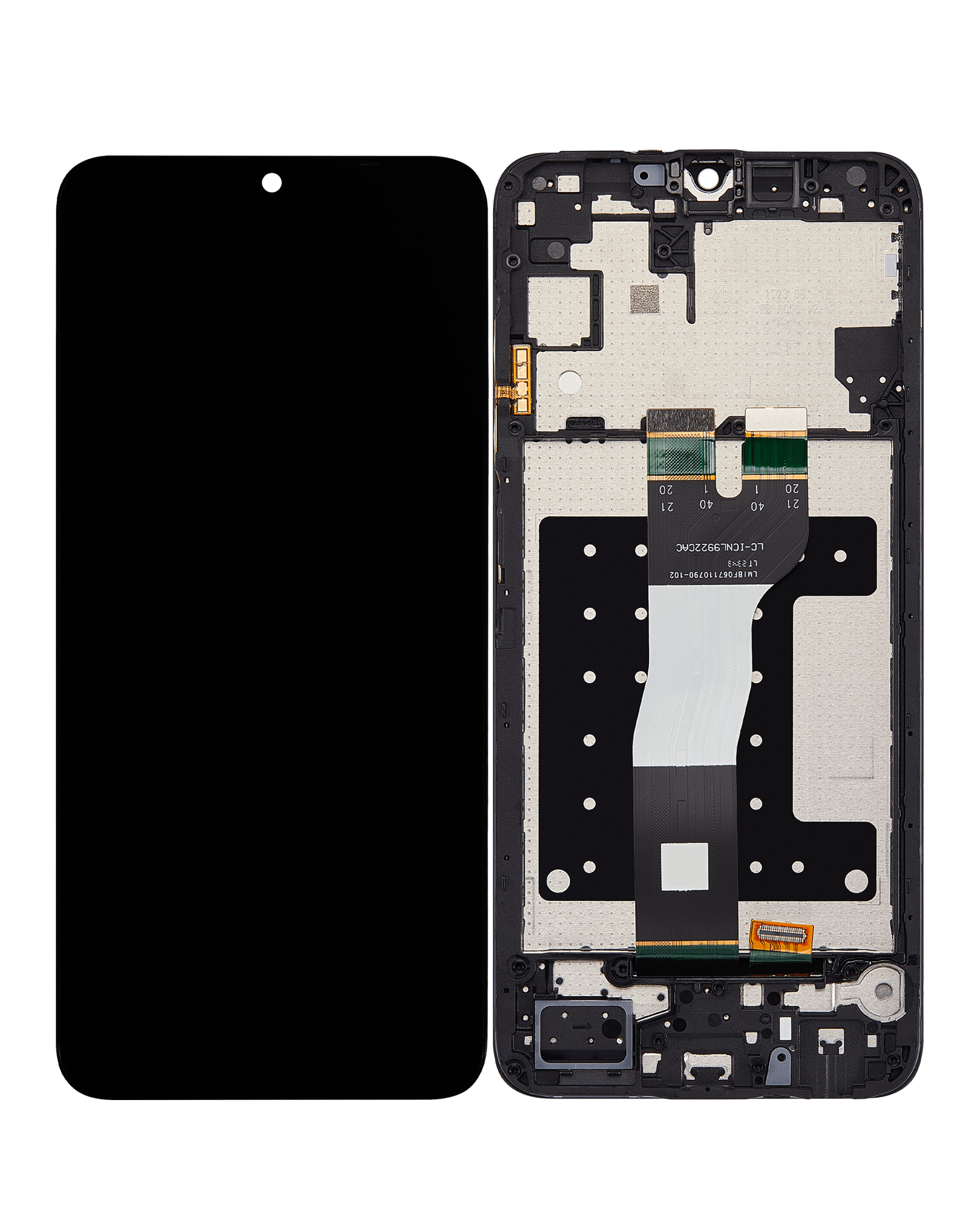 LCD Display mit Rahmen für Samsung Galaxy A05s (A057 / 2023) (Service Pack) (Black (Schwarz)) – Bild 3