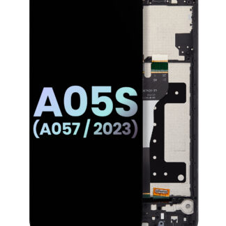 LCD Display mit Rahmen für Samsung Galaxy A05s (A057 / 2023) (Service Pack) (Black (Schwarz))