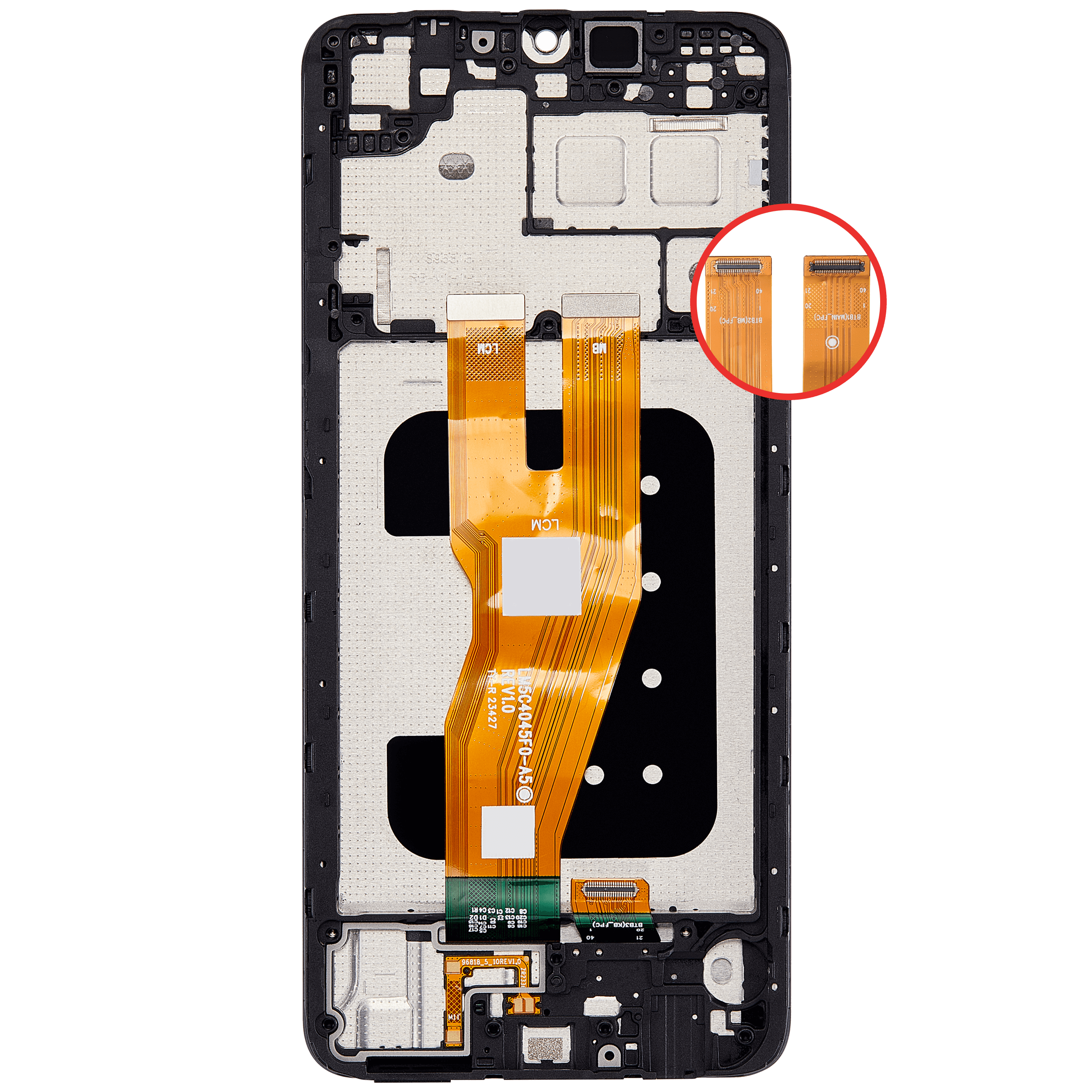 LCD Display mit Rahmen für Samsung Galaxy A05 (A055 / 2023) (professionell aufgearbeitet) – Bild 4