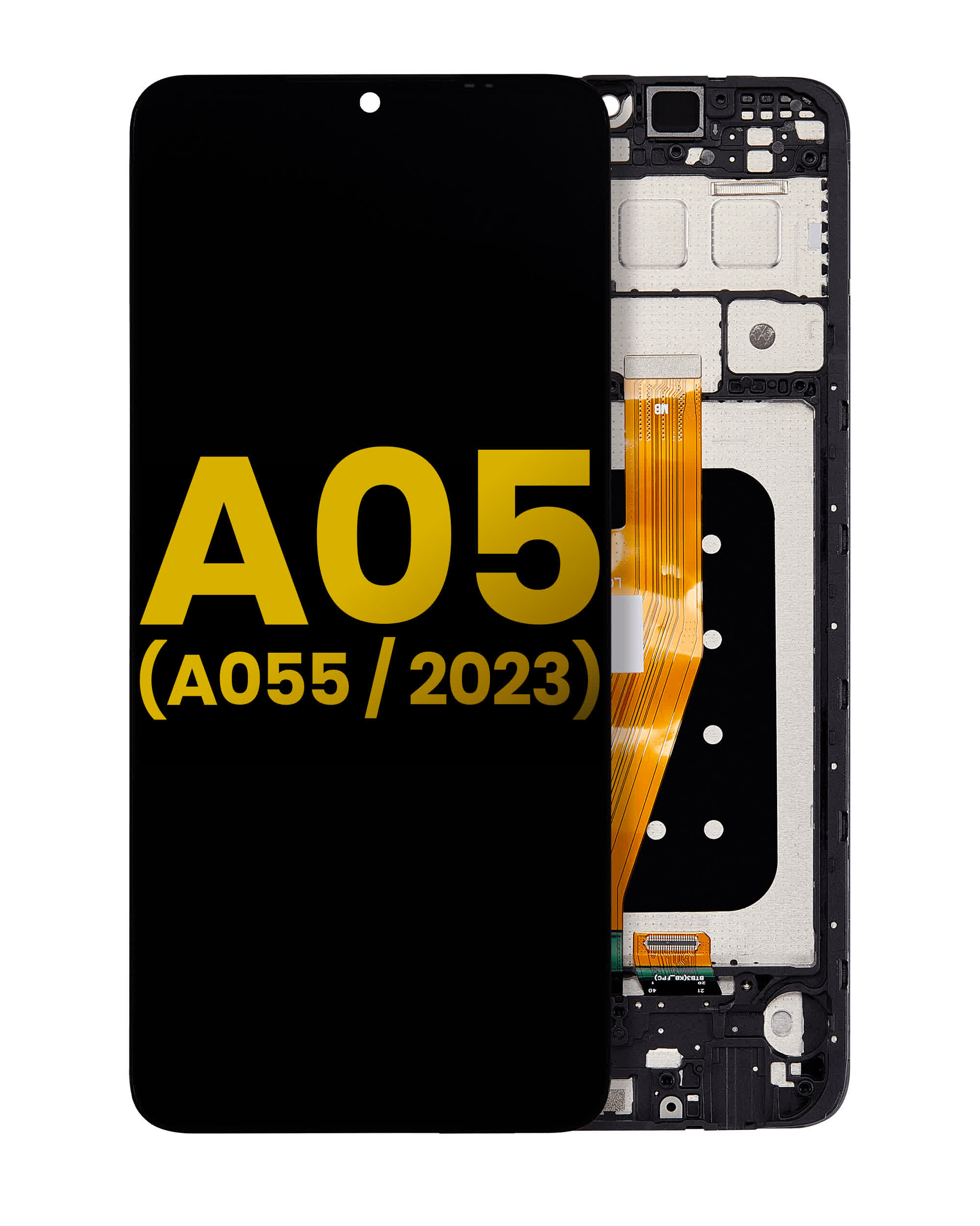 LCD Display mit Rahmen für Samsung Galaxy A05 (A055 / 2023) (professionell aufgearbeitet)