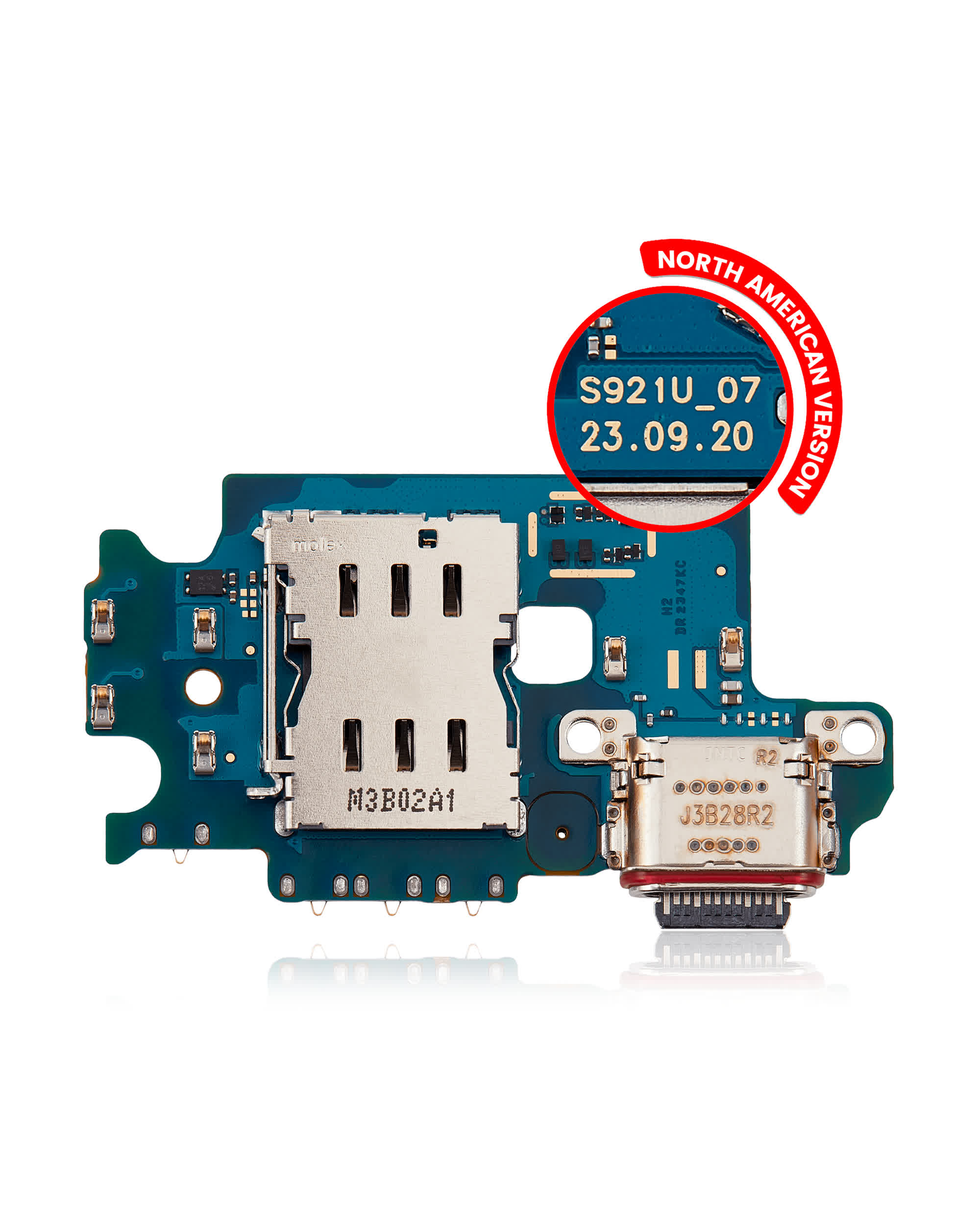Ladebuchse mit SIM-Kartenleser für Samsung Galaxy S24 5G (S921U) (US-Version) (Premium)