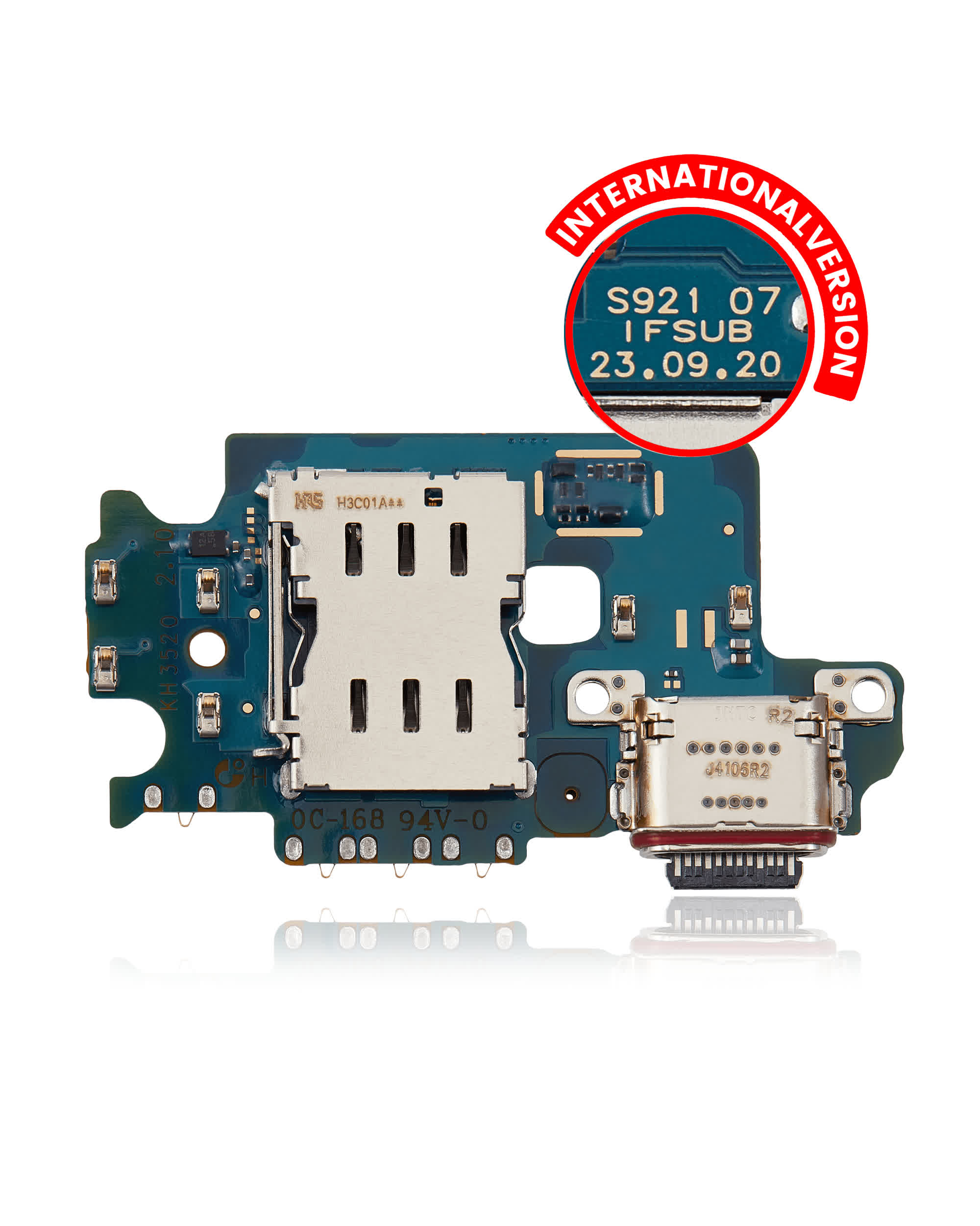 Ladebuchse mit SIM-Kartenleser für Samsung Galaxy S24 5G (S921B) (International Version) (Premium)