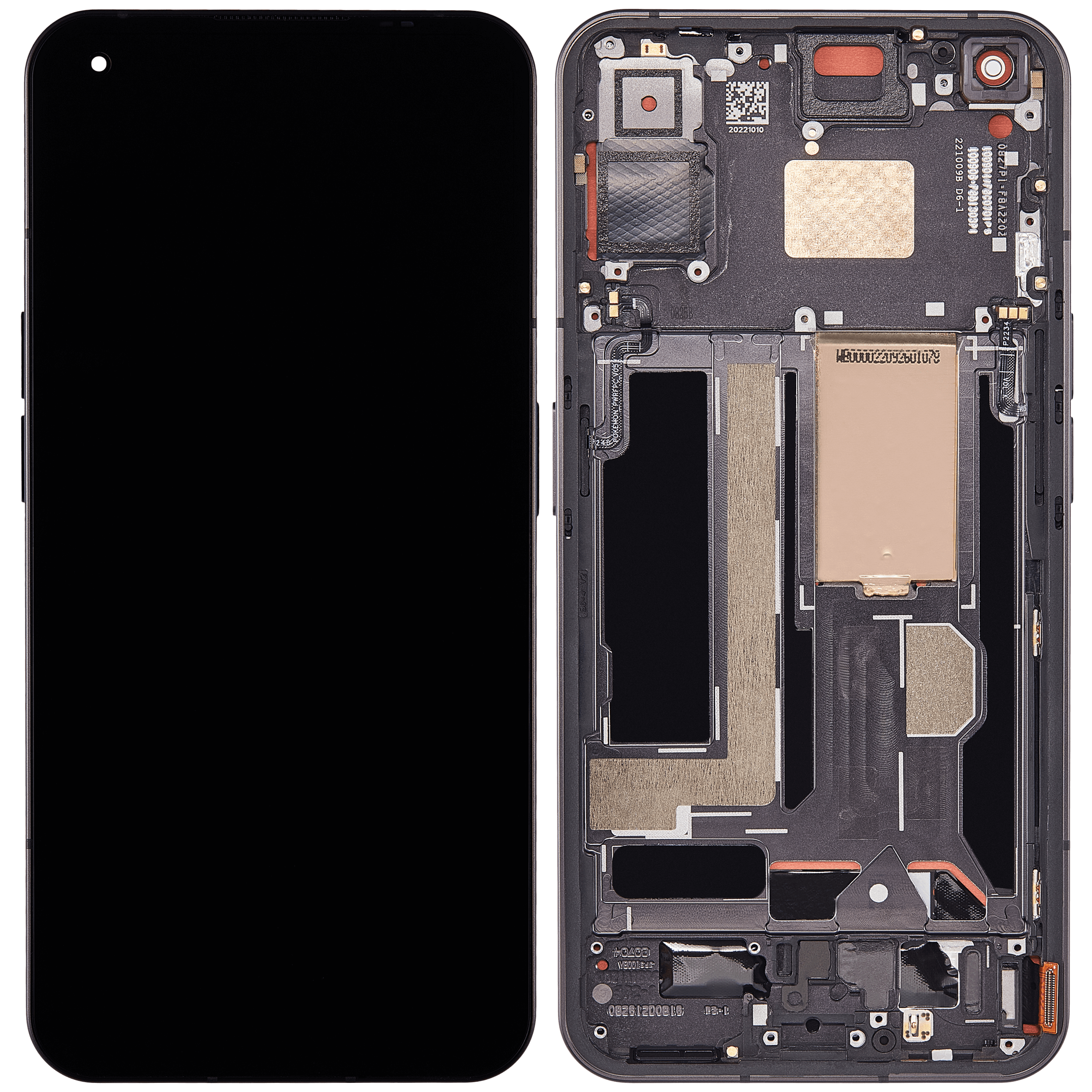 OLED Display mit Rahmen für Nothing Phone 1 (professionell aufgearbeitet) (Black (Schwarz)) – Bild 2