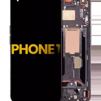 OLED Display mit Rahmen für Nothing Phone 1 (professionell aufgearbeitet) (Black (Schwarz))