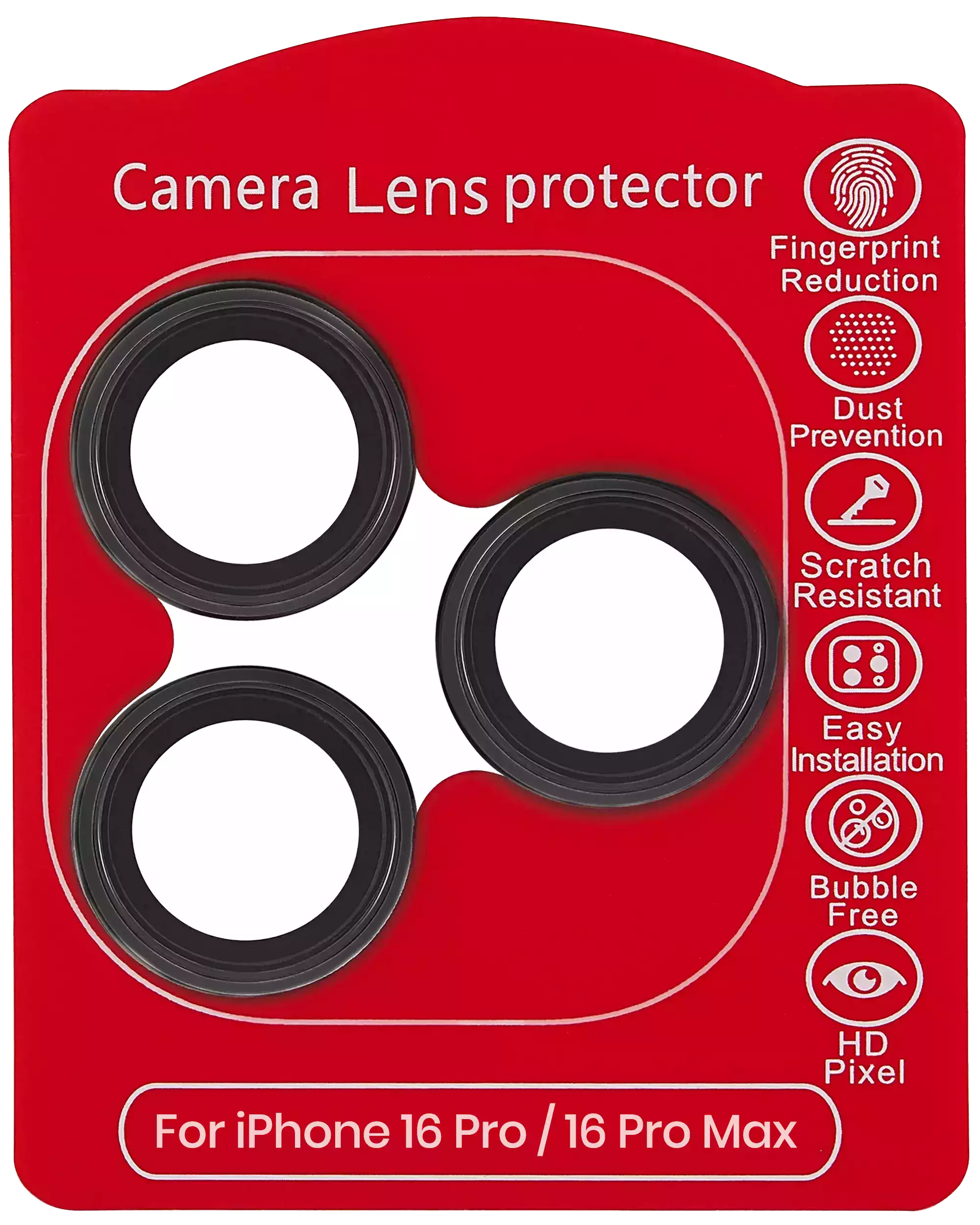 Casper Kameraglas Protector für iPhone 16 Pro / 16 Pro Max (Black (Schwarz)) (Clear (Transparent)) – Bild 2