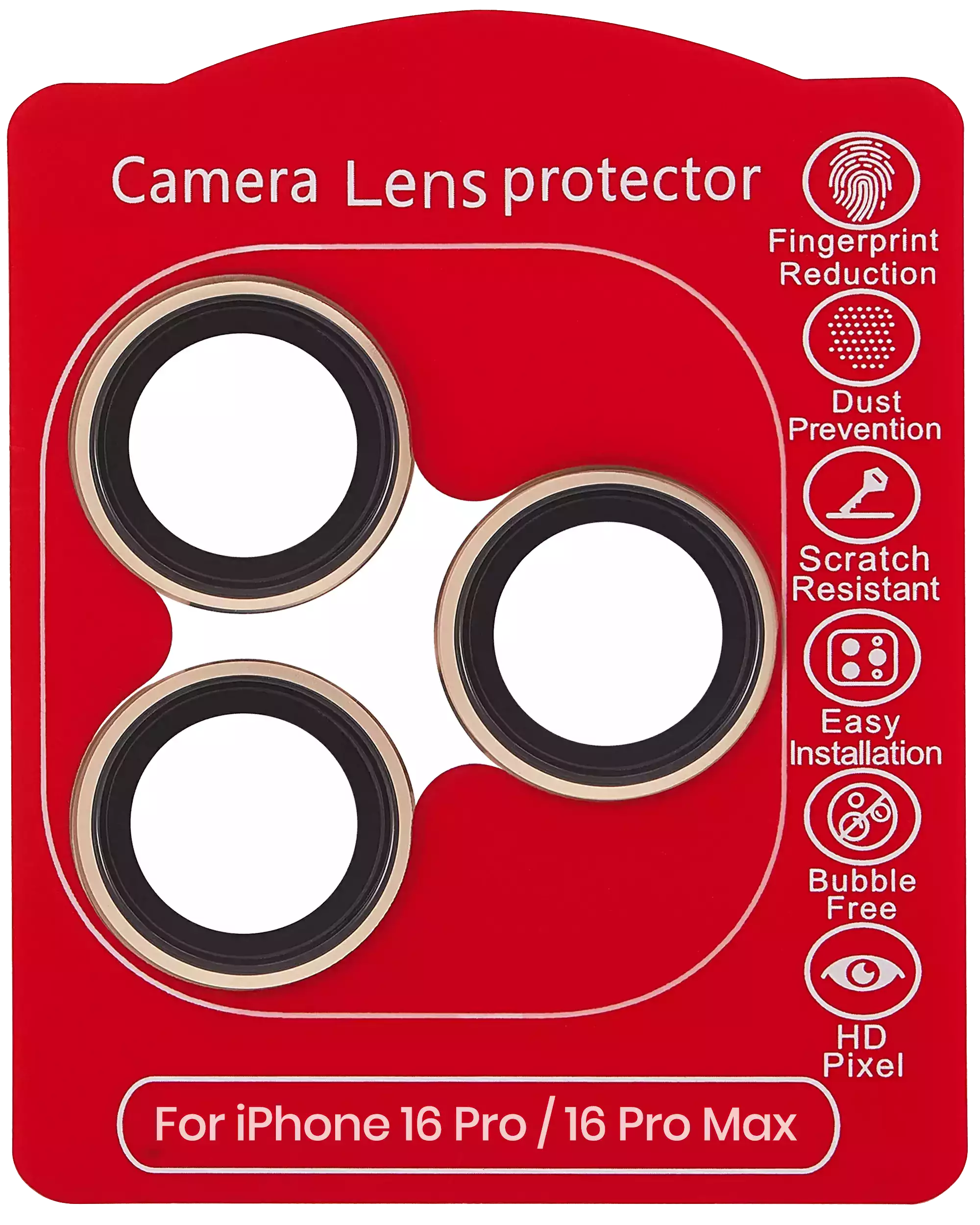 Casper Kameraglas Protector für iPhone 16 Pro / 16 Pro Max (Desert Titanium) (Clear (Transparent)) – Bild 2