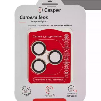 Casper Kameraglas Protector für iPhone 16 Pro / 16 Pro Max (Desert Titanium) (Clear (Transparent))