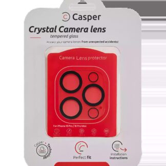 Casper Kameraglas Protector für iPhone 16 Pro / 16 Pro Max (Crystal Full Abdeckung)