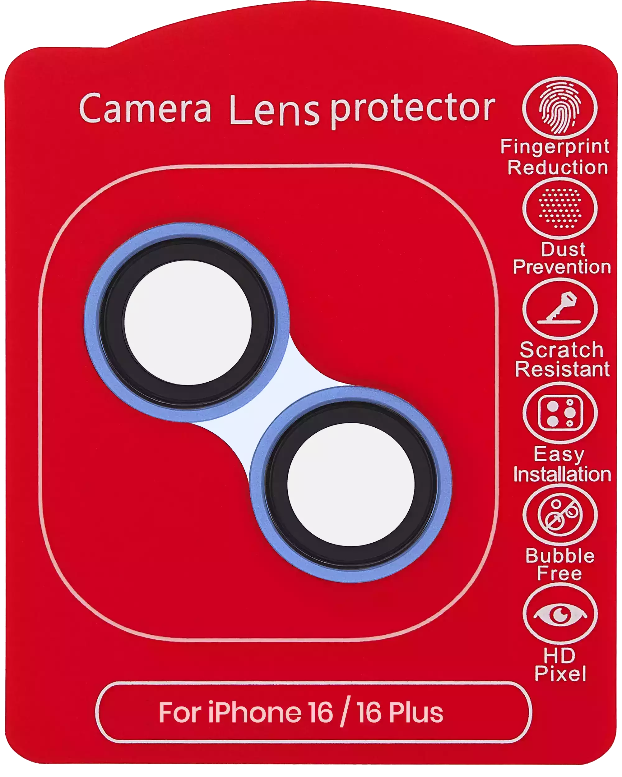 Casper Kameraglas Protector für iPhone 16 / 16 Plus (Ultramarine) (Clear (Transparent)) – Bild 2