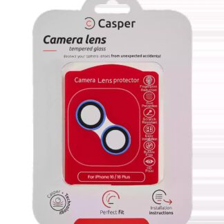 Casper Kameraglas Protector für iPhone 16 / 16 Plus (Ultramarine) (Clear (Transparent))