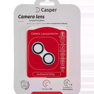 Casper Kameraglas Protector für iPhone 16 / 16 Plus (Teal) (Clear (Transparent))