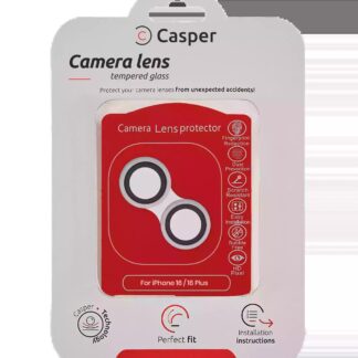 Casper Kameraglas Protector für iPhone 16 / 16 Plus (White (Weiß)) (Clear (Transparent))