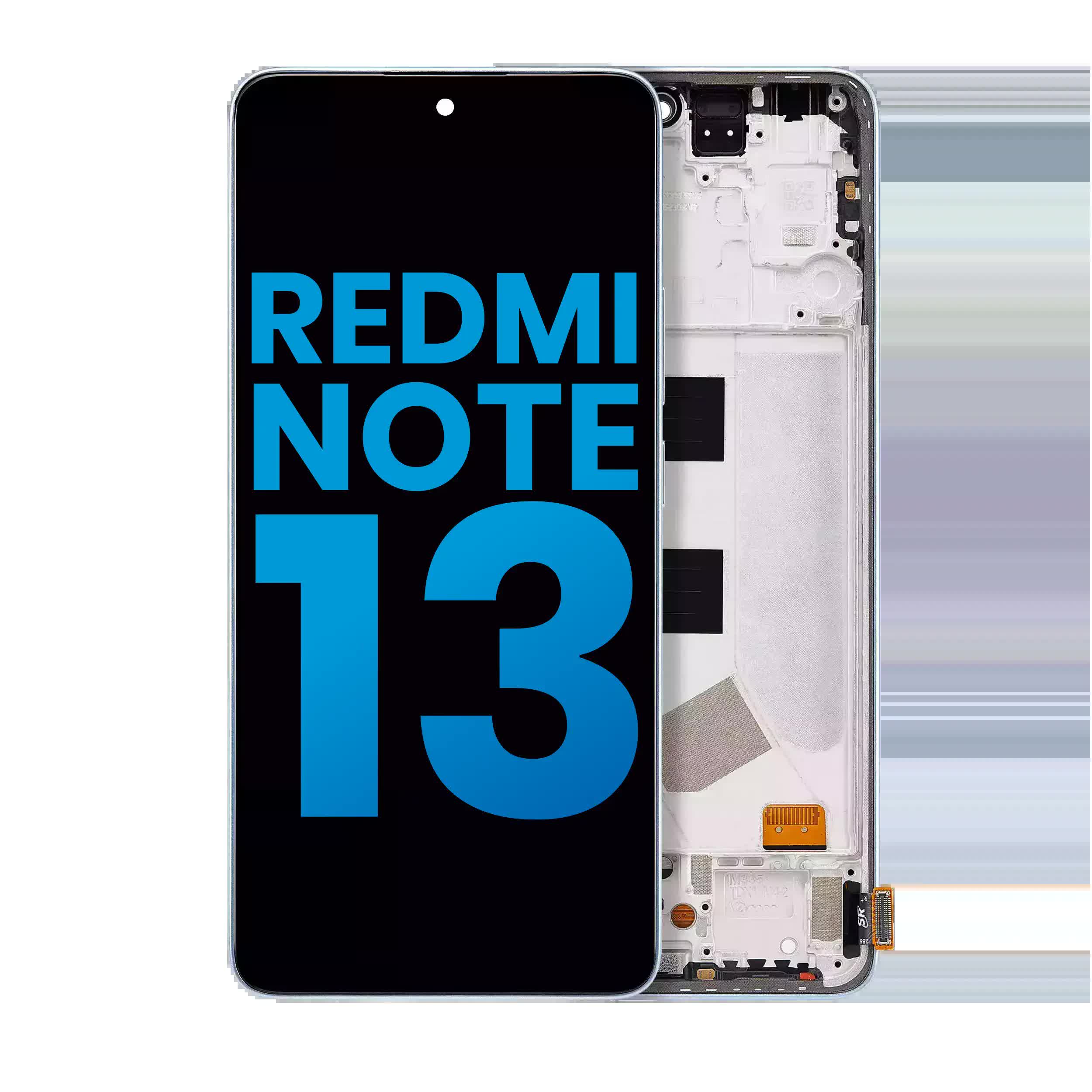 LCD Display mit Rahmen für Xiaomi Redmi Note 13 4G (Aftermarket: Incell) (Ice Blue)