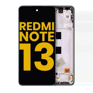 OLED Display mit Rahmen für Xiaomi Redmi Note 13 4G (professionell aufgearbeitet) (Midnight Black (Schwarz))