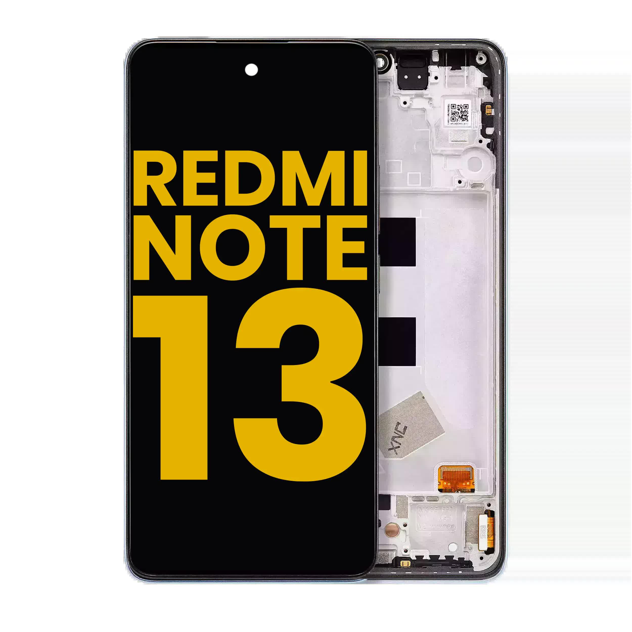OLED Display mit Rahmen für Xiaomi Redmi Note 13 4G (professionell aufgearbeitet) (Midnight Black (Schwarz))