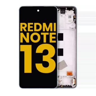 OLED Display mit Rahmen für Xiaomi Redmi Note 13 4G (professionell aufgearbeitet) (Ice Blue)