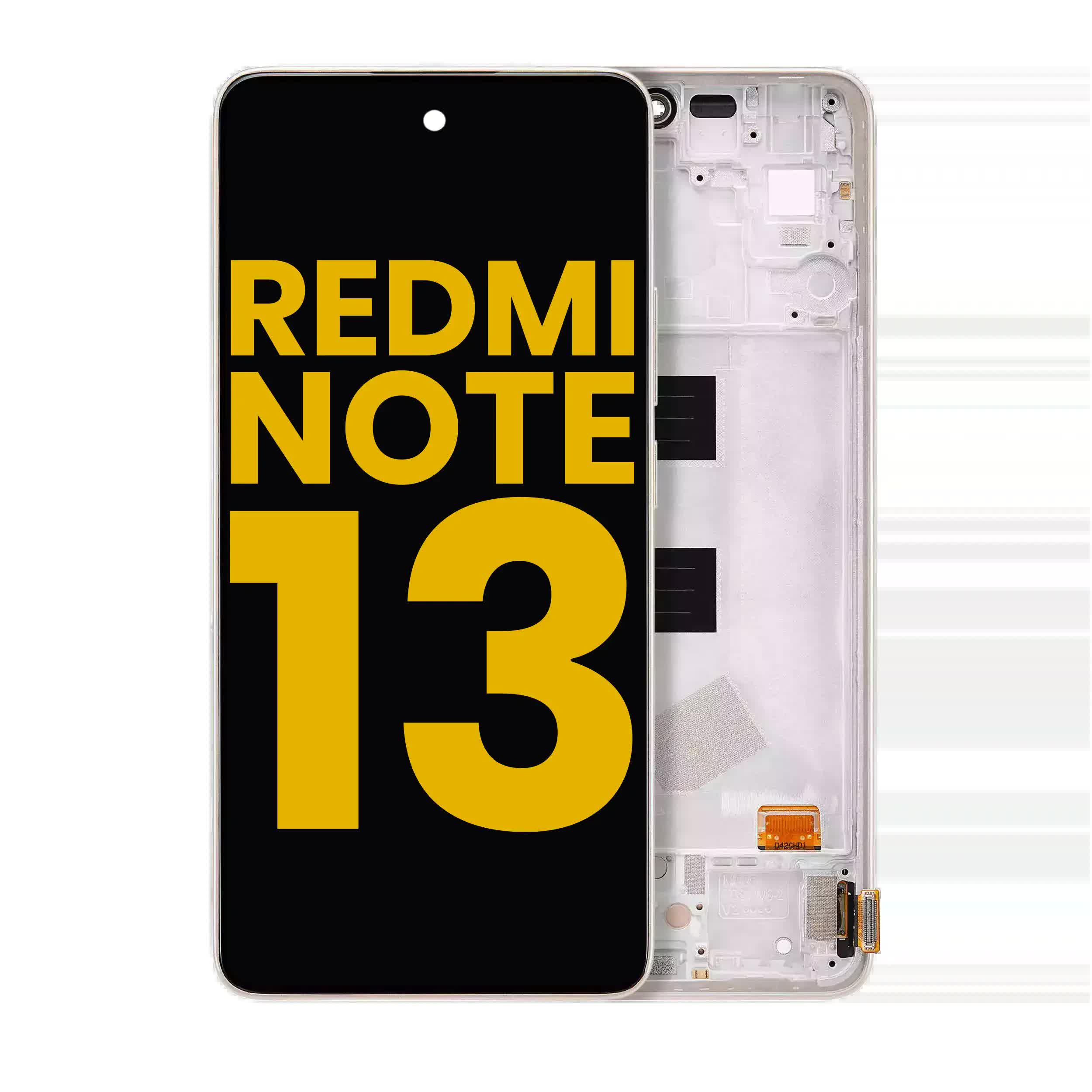 OLED Display mit Rahmen für Xiaomi Redmi Note 13 4G (professionell aufgearbeitet) (Ocean Sunset)