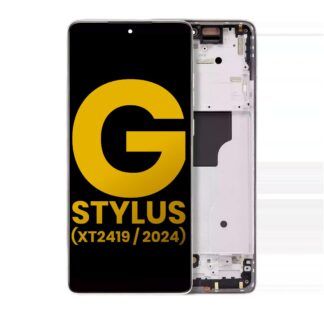 OLED Display mit Rahmen für Motorola Moto G Stylus 5G (XT2419 / 2024) (professionell aufgearbeitet) (Caramel Latte)