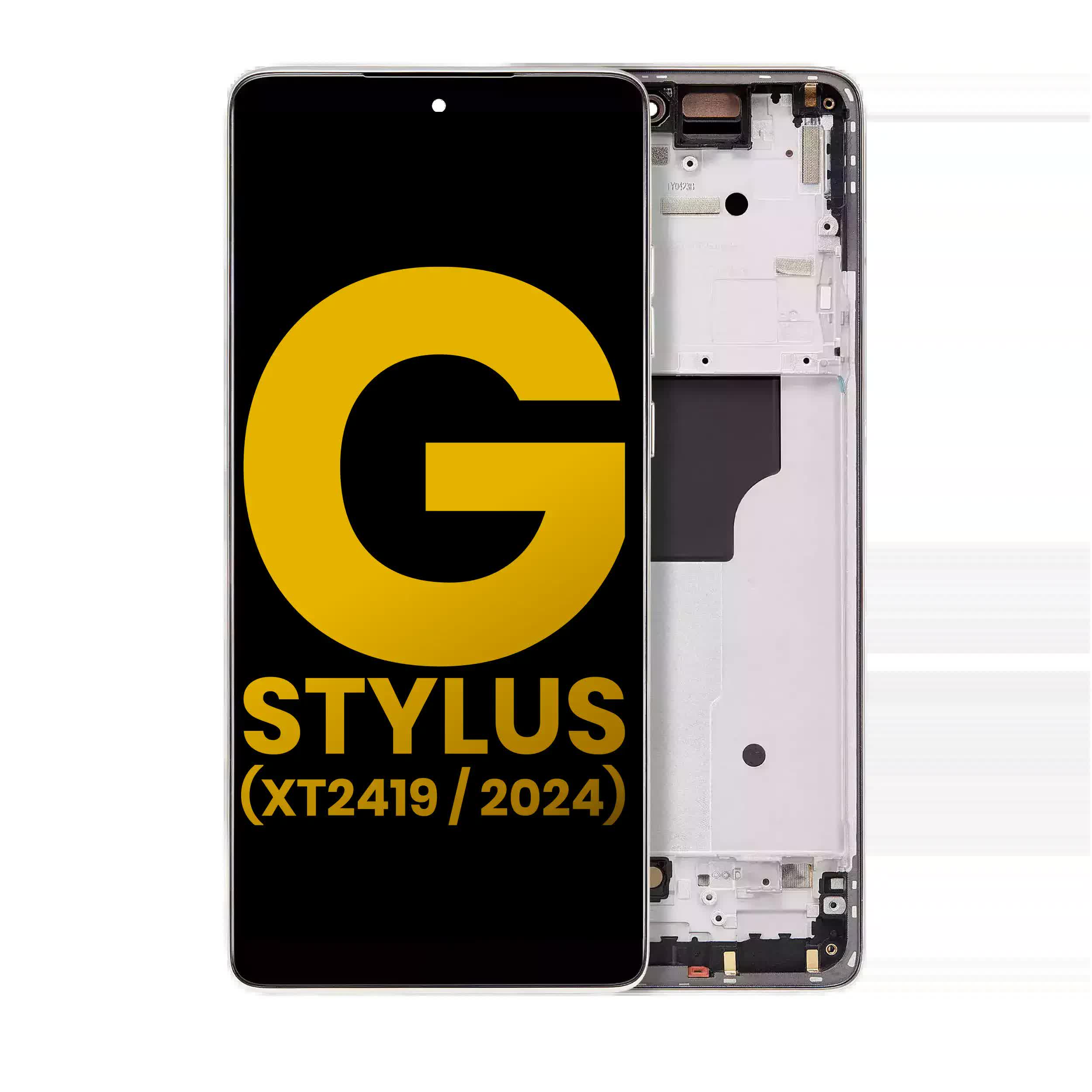 OLED Display mit Rahmen für Motorola Moto G Stylus 5G (XT2419 / 2024) (professionell aufgearbeitet) (Caramel Latte)