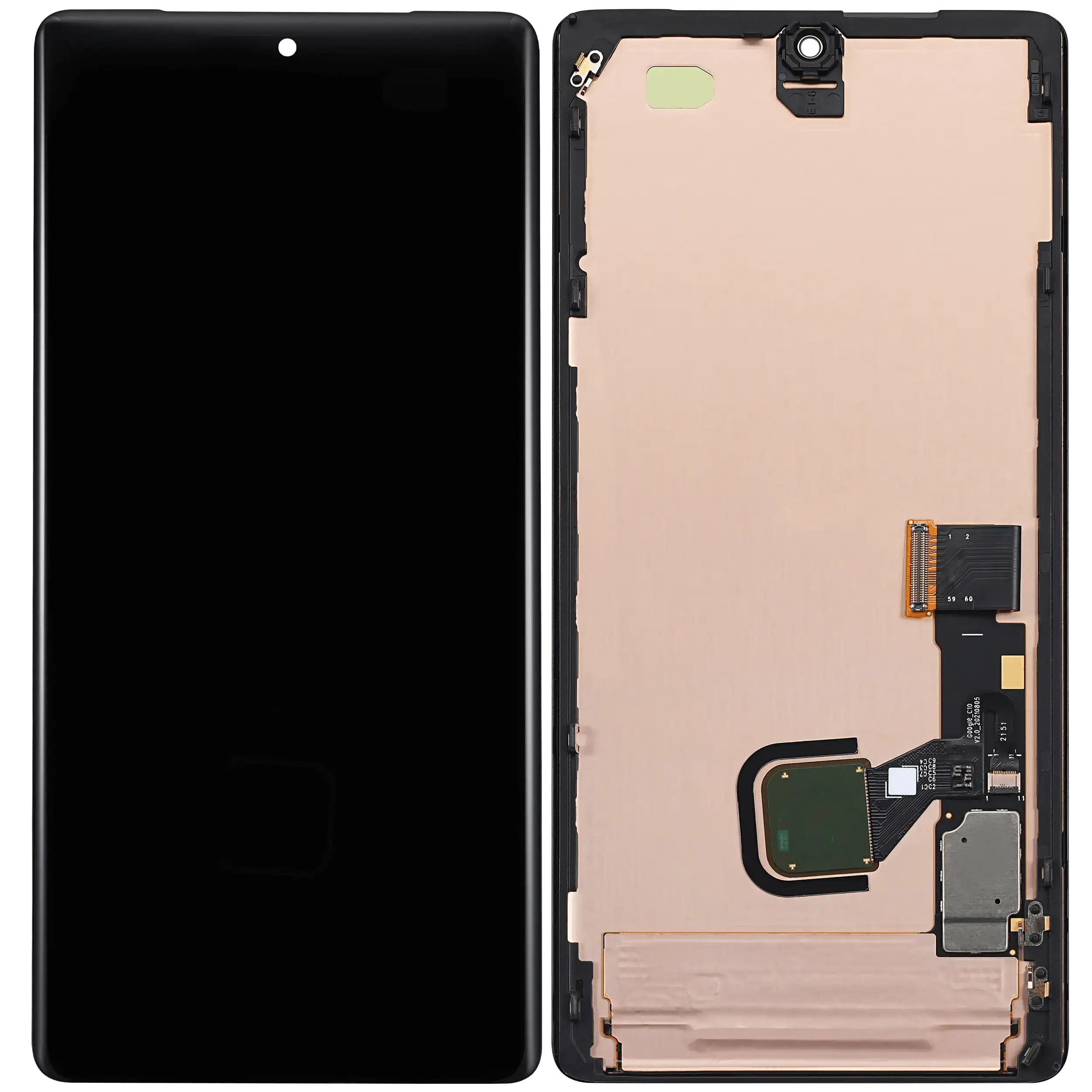 OLED Display mit Rahmen (mit Fingerprint Sensor) für Google Pixel 7 Pro (professionell aufgearbeitet) – Bild 2