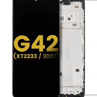 OLED Display mit Rahmen für Motorola Moto G42 (XT2233 / 2022) (professionell aufgearbeitet)