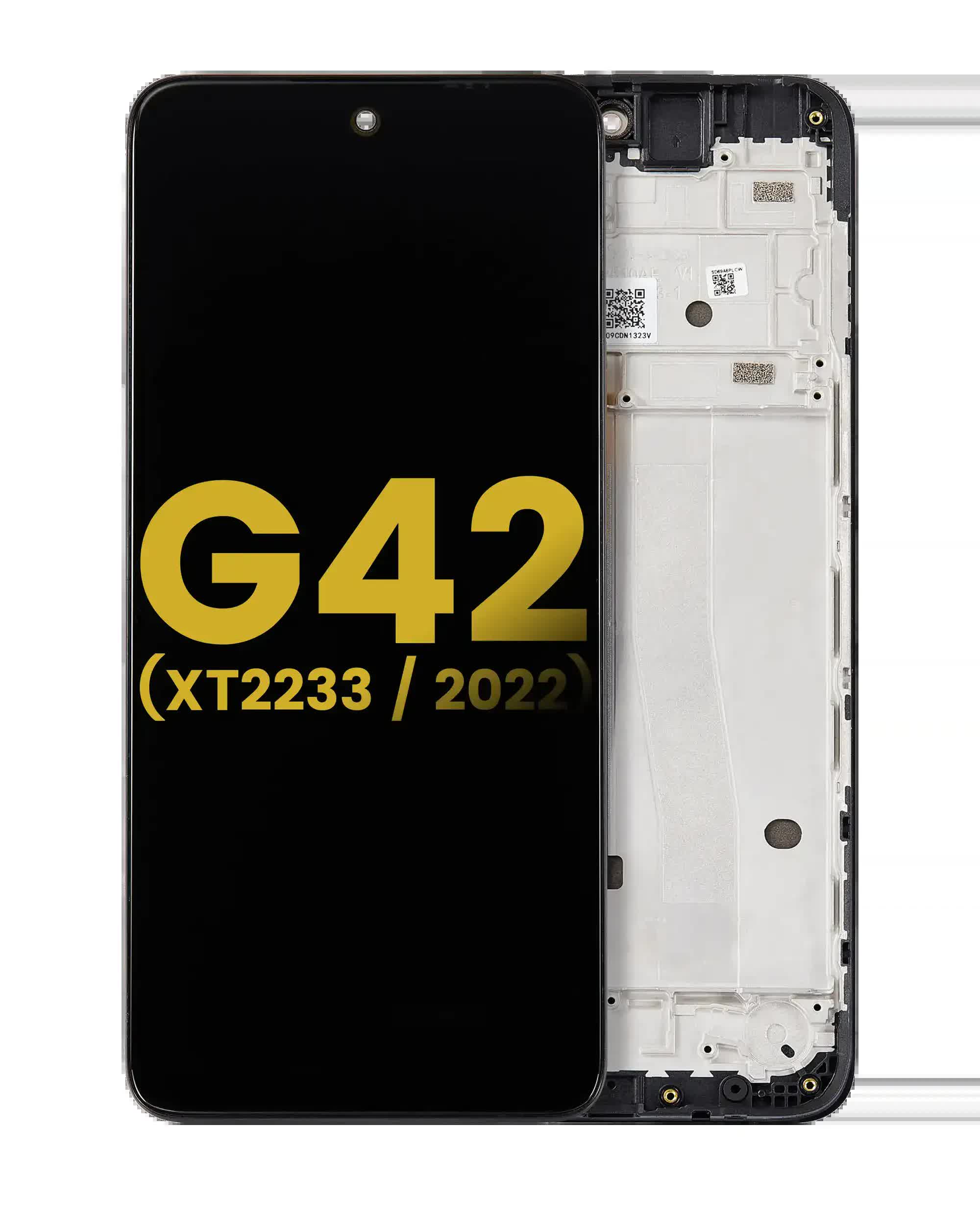OLED Display mit Rahmen für Motorola Moto G42 (XT2233 / 2022) (professionell aufgearbeitet)
