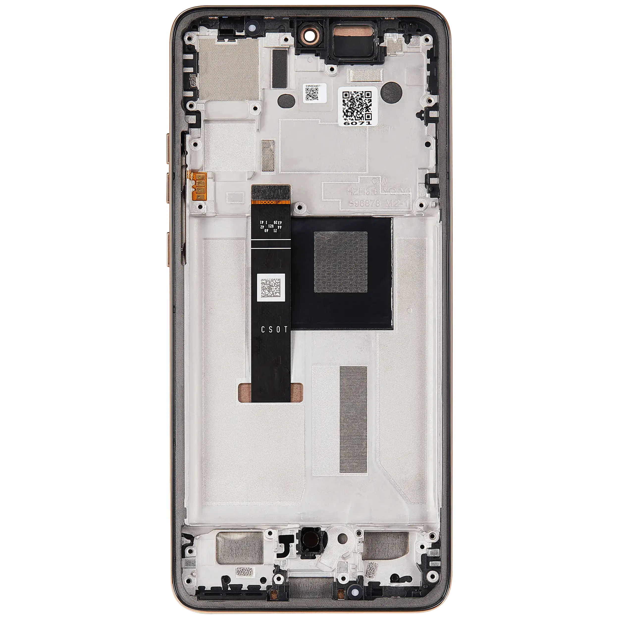OLED Display mit Rahmen für Motorola Moto Edge 50 Neo (XT2409-3 / 2024) (professionell aufgearbeitet) (Latte) – Bild 4