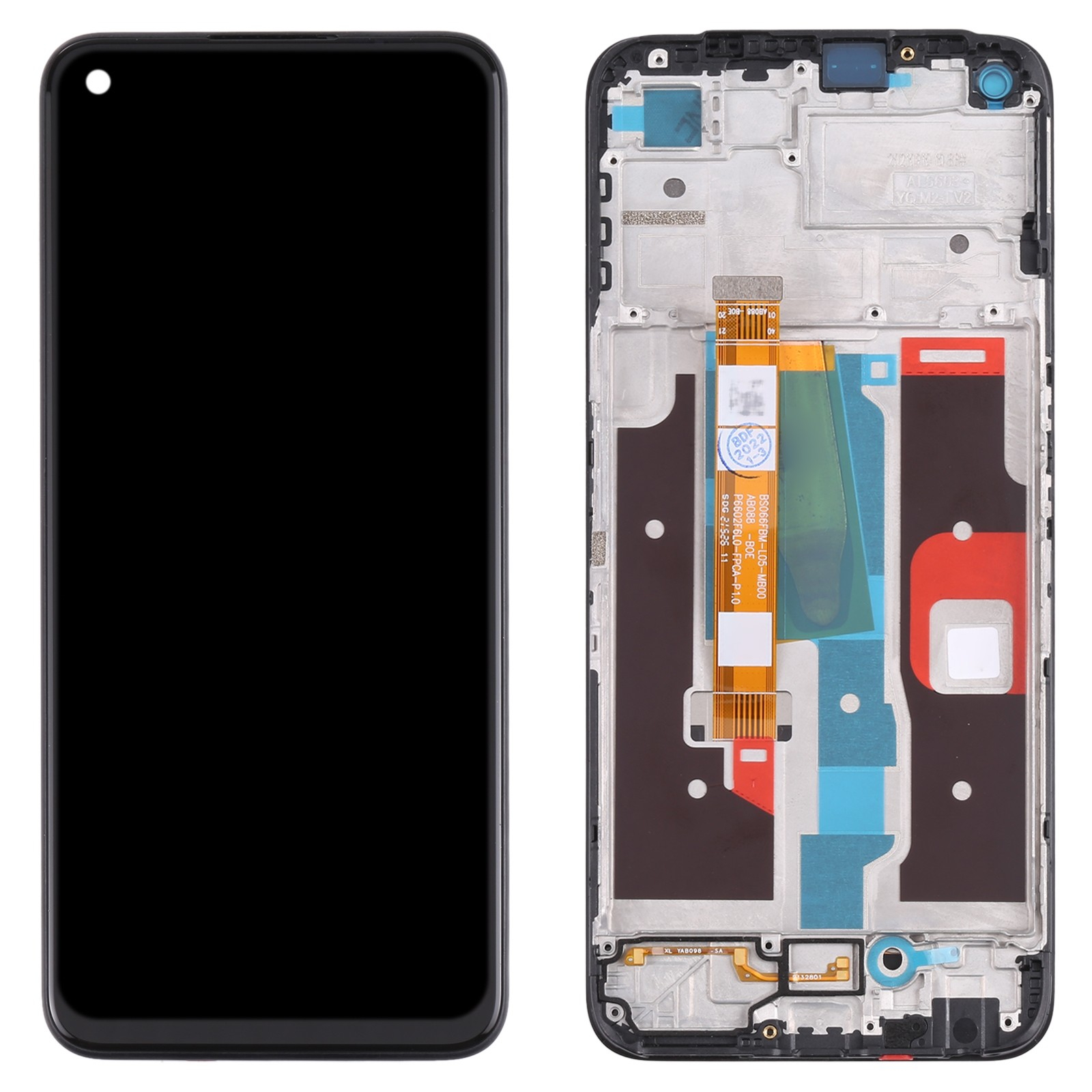 LCD Display mit Rahmen für Realme Narzo 50 / Realme 8i (professionell aufgearbeitet) – Bild 4
