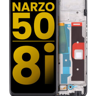 LCD Display mit Rahmen für Realme Narzo 50 / Realme 8i (professionell aufgearbeitet)