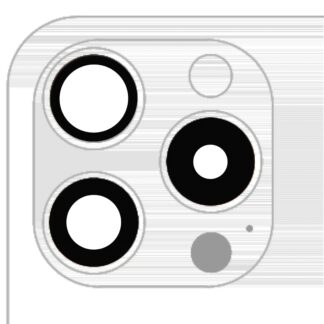 Rückkamera-Glas (nur Glas) mit Klebefolie für iPhone 15 Pro (3-teiliges Set) (Real Sapphire) (Premium) (10er-Pack)