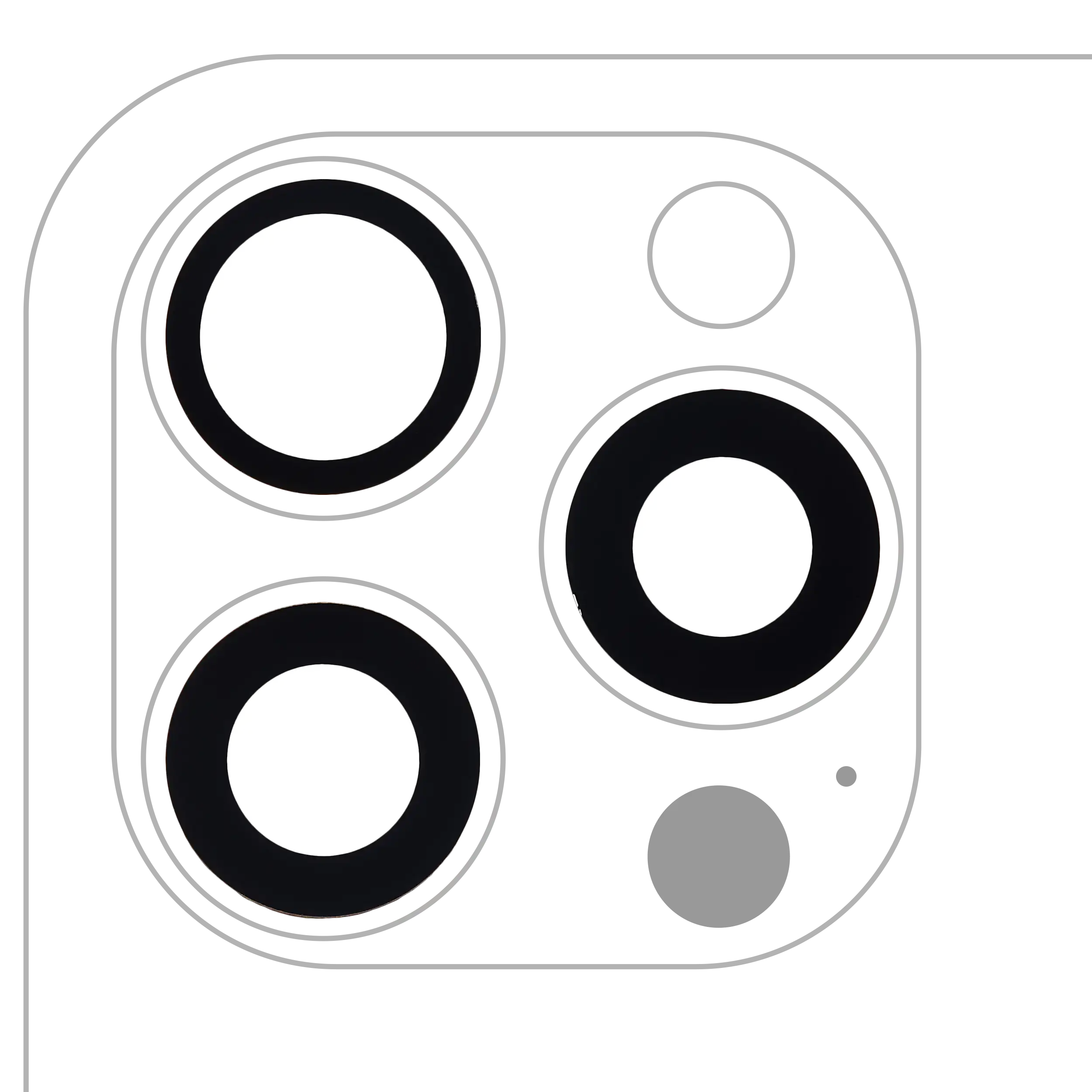 Rückkamera-Glas (nur Glas) mit Klebefolie für iPhone 15 Pro Max (3-teiliges Set) (Real Sapphire) (Premium) (10er-Pack) – Bild 5
