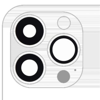 Rückkamera-Glas (nur Glas) mit Klebefolie für iPhone 15 Pro Max (3-teiliges Set) (Real Sapphire) (Premium) (10er-Pack)