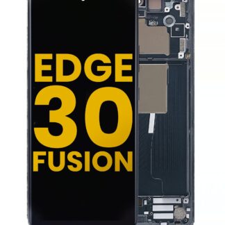 OLED Display mit Rahmen für Motorola Moto Edge 30 Fusion (XT2243 / 2022) (professionell aufgearbeitet) (Cosmic Gray (Grau))