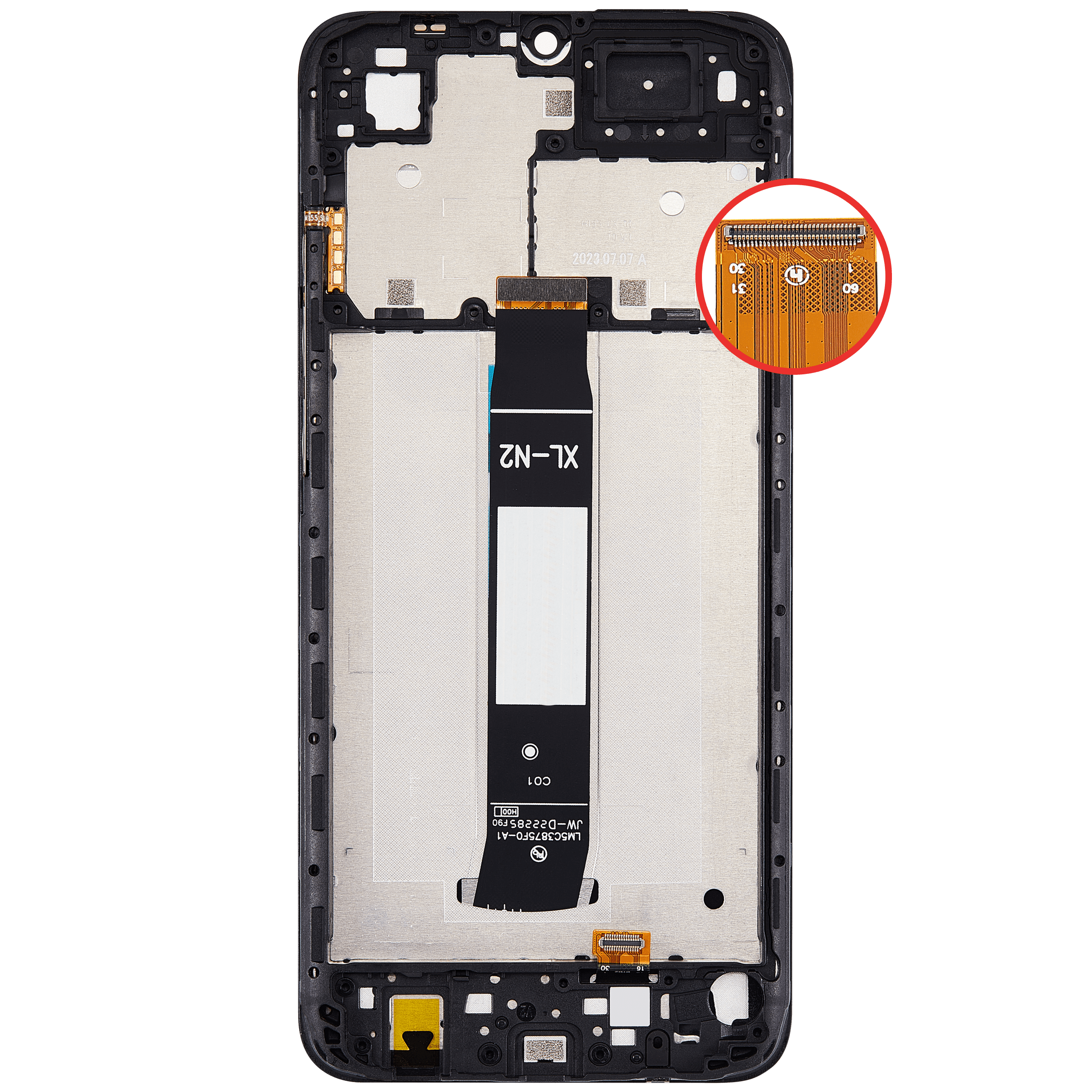 LCD Display mit Rahmen für Xiaomi Redmi A1 / Xiaomi Redmi A1+ / Redmi A2 / Redmi A2+ (Aftermarket Plus) – Bild 4